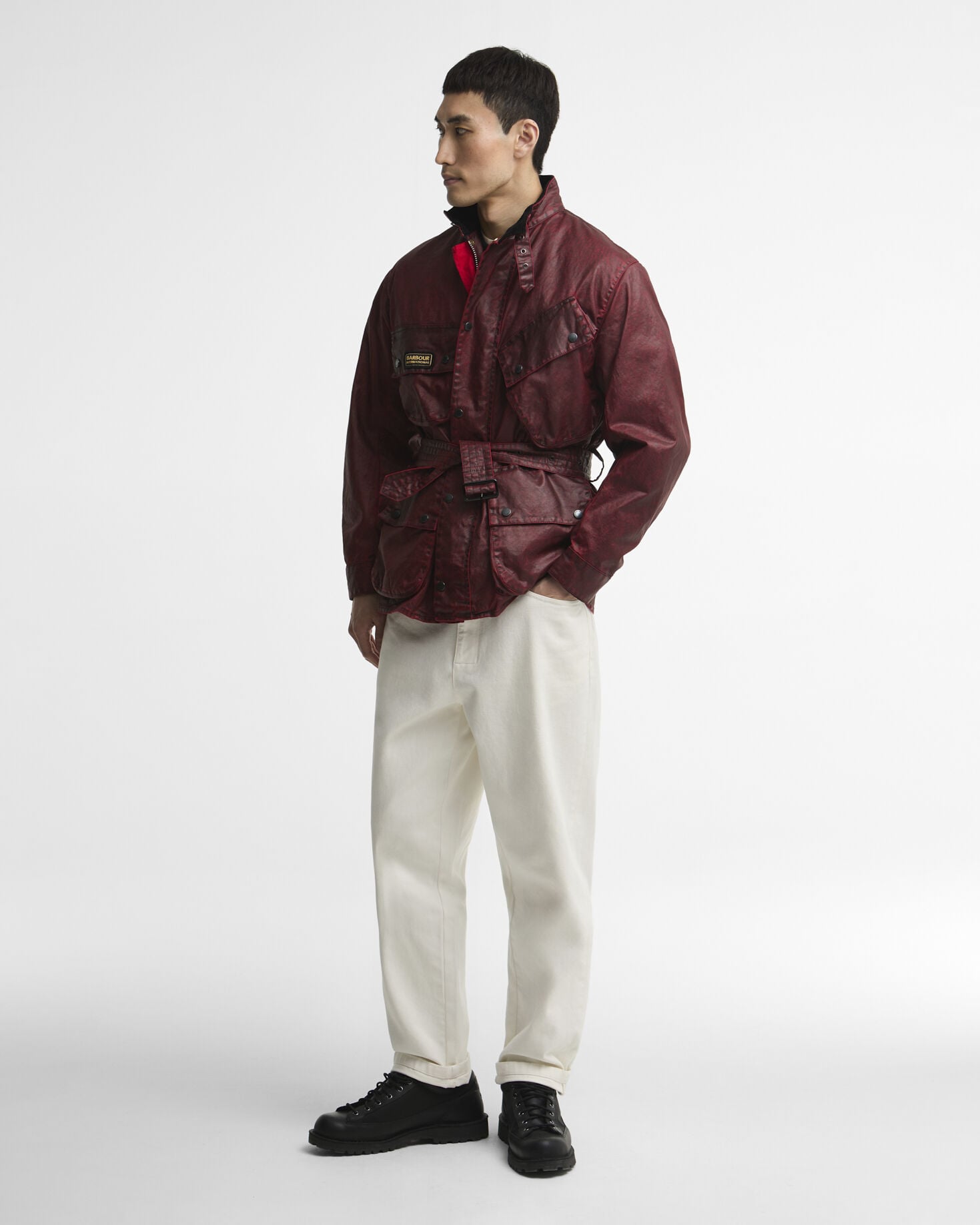 Distressed 90th Anniversary A7 Casual Jacket Red