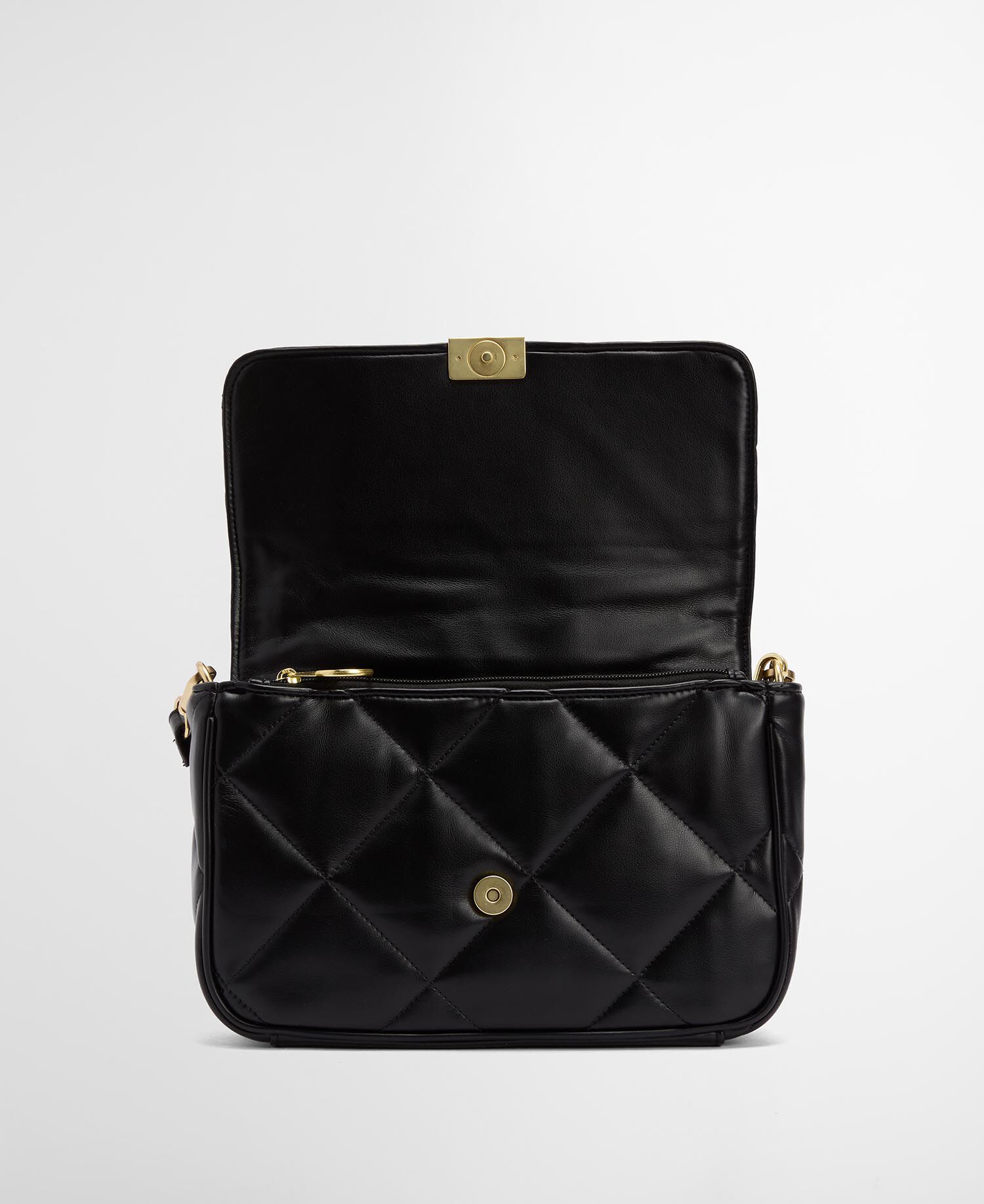 Soft Quilted Shoulder Bag Black