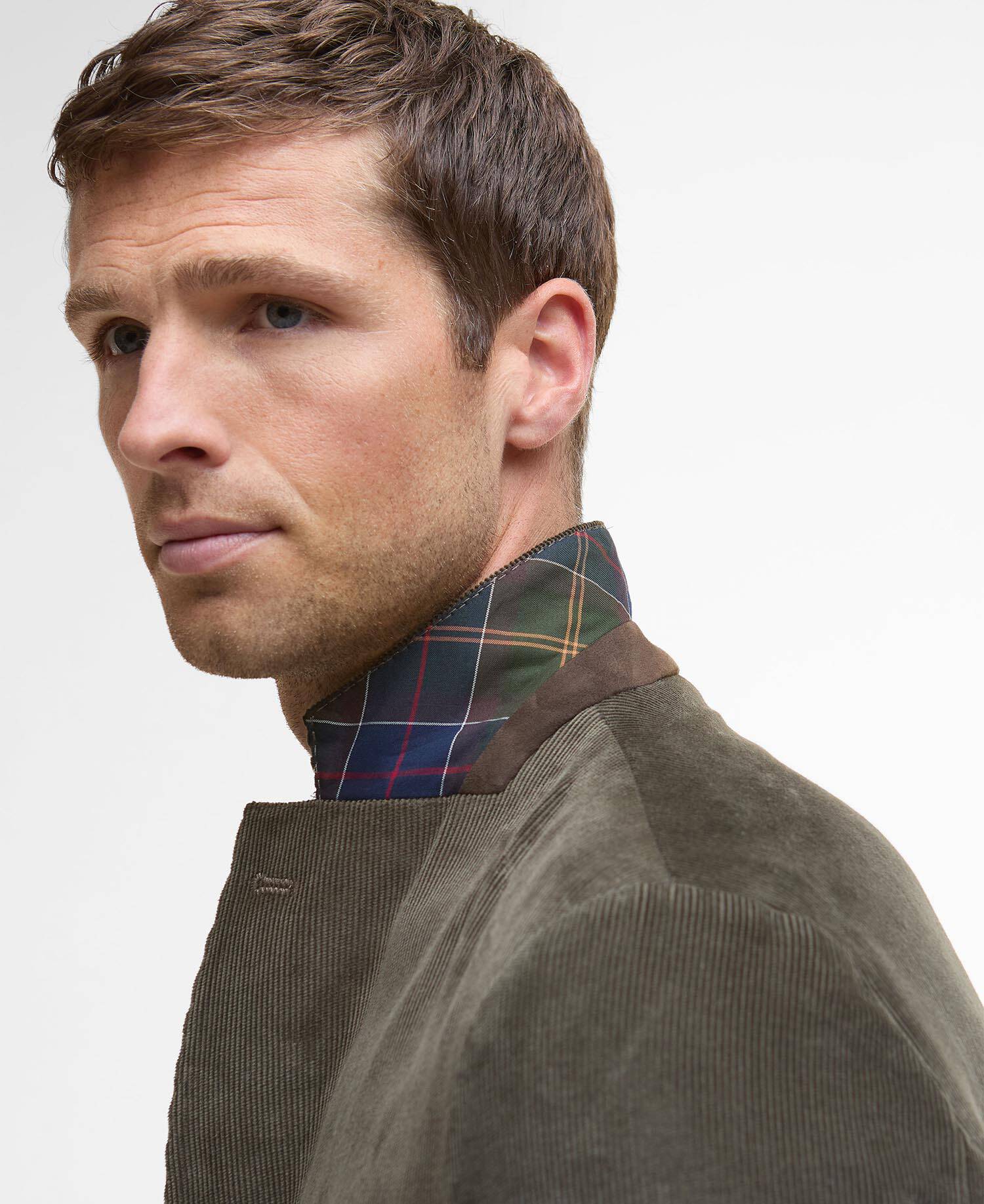 Blazer a coste sottili Wallington Olive image number 4