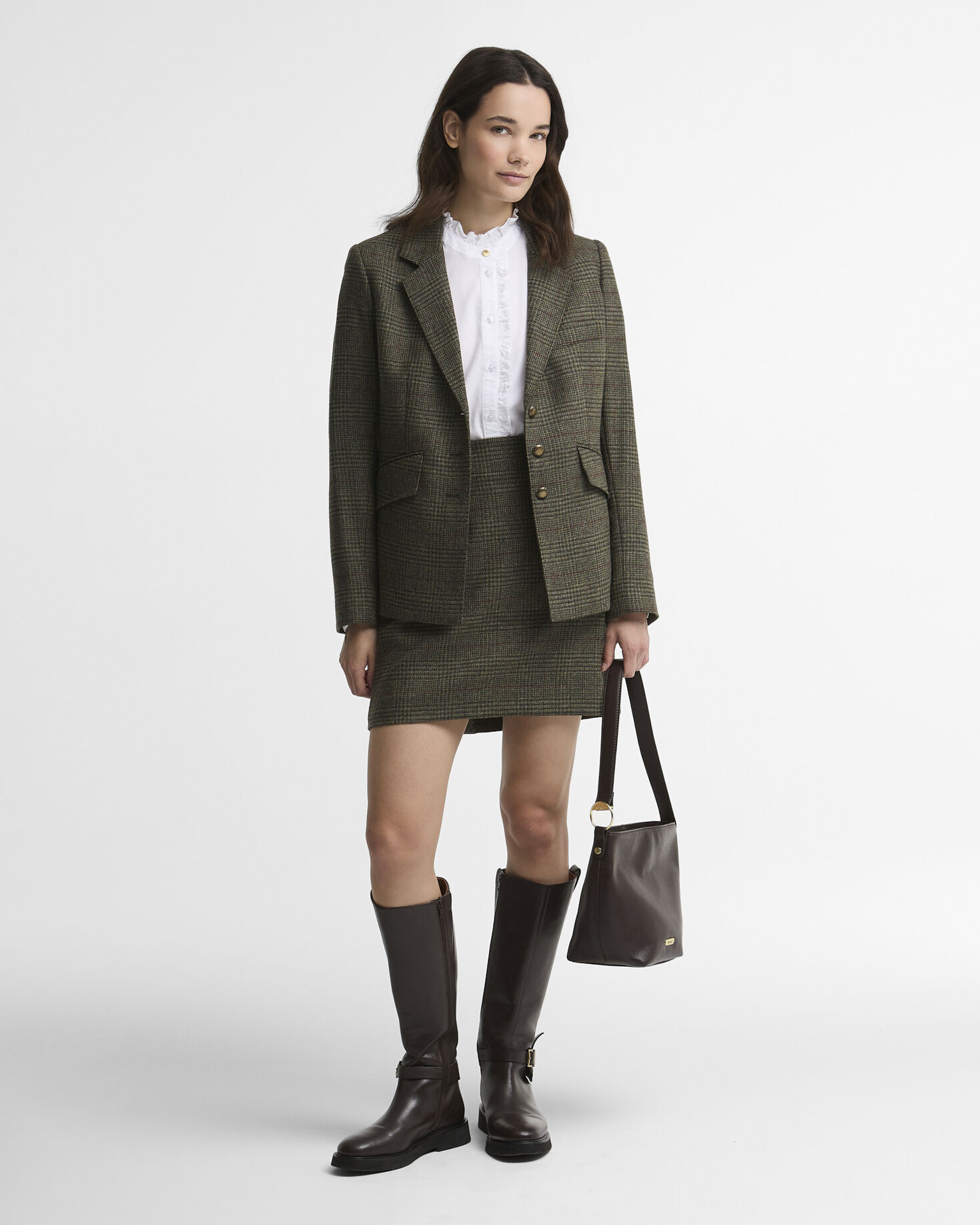 Browning Mini Skirt Olive Prince Of Wales