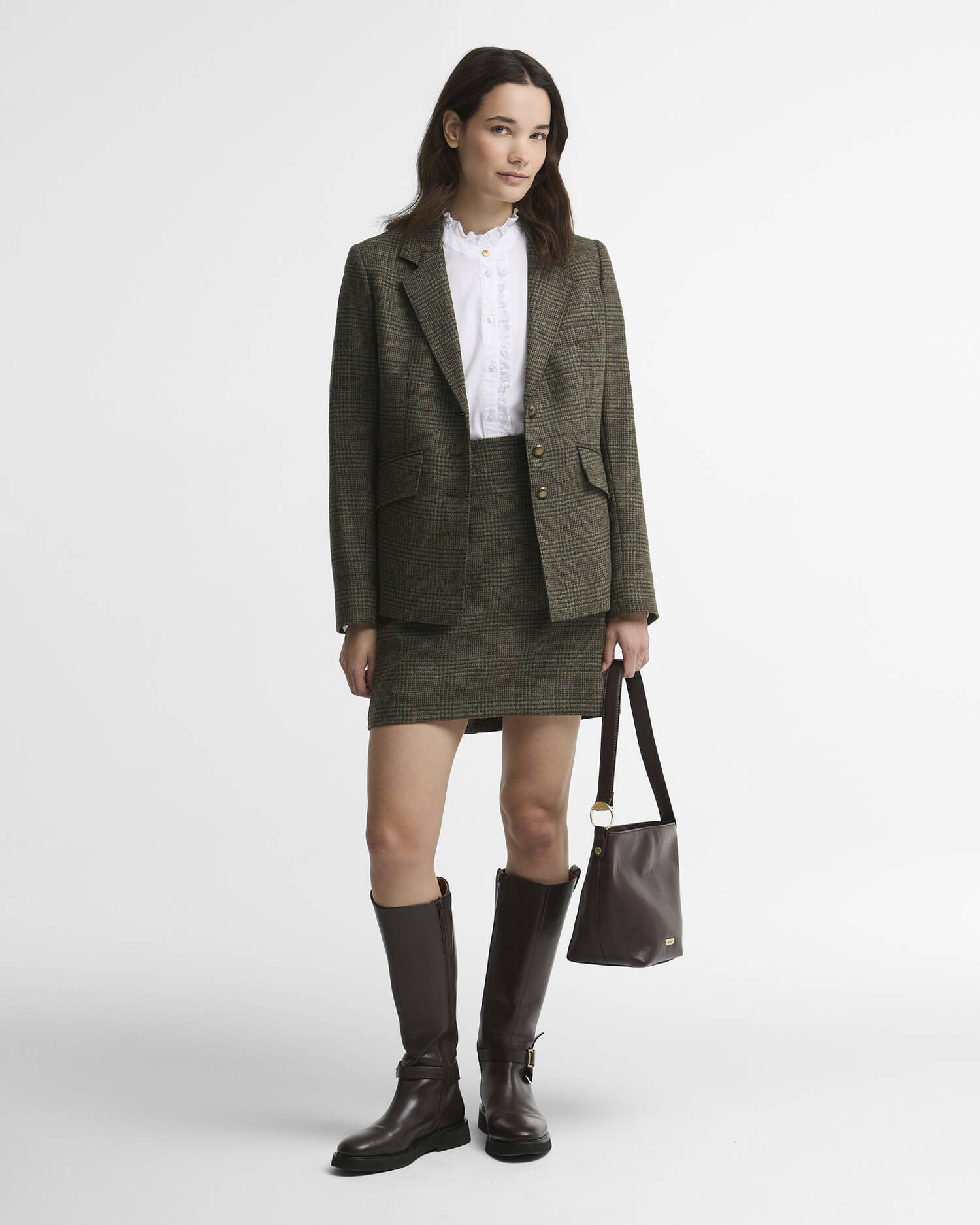 Browning Mini Skirt Olive Prince Of Wales image number 0