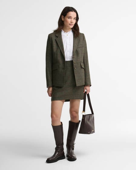 Mini gonna Browning Olive Prince Of Wales