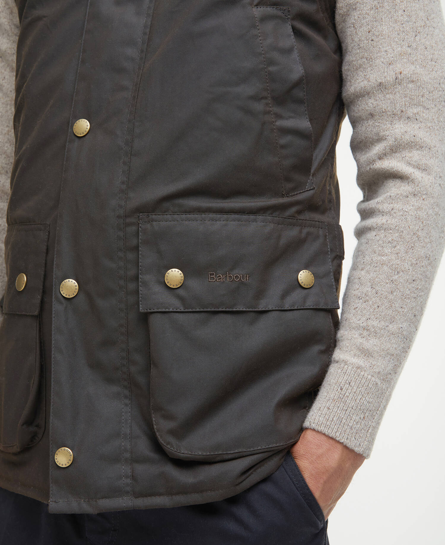 Westmorland Waxed Gilet Olive image number 6