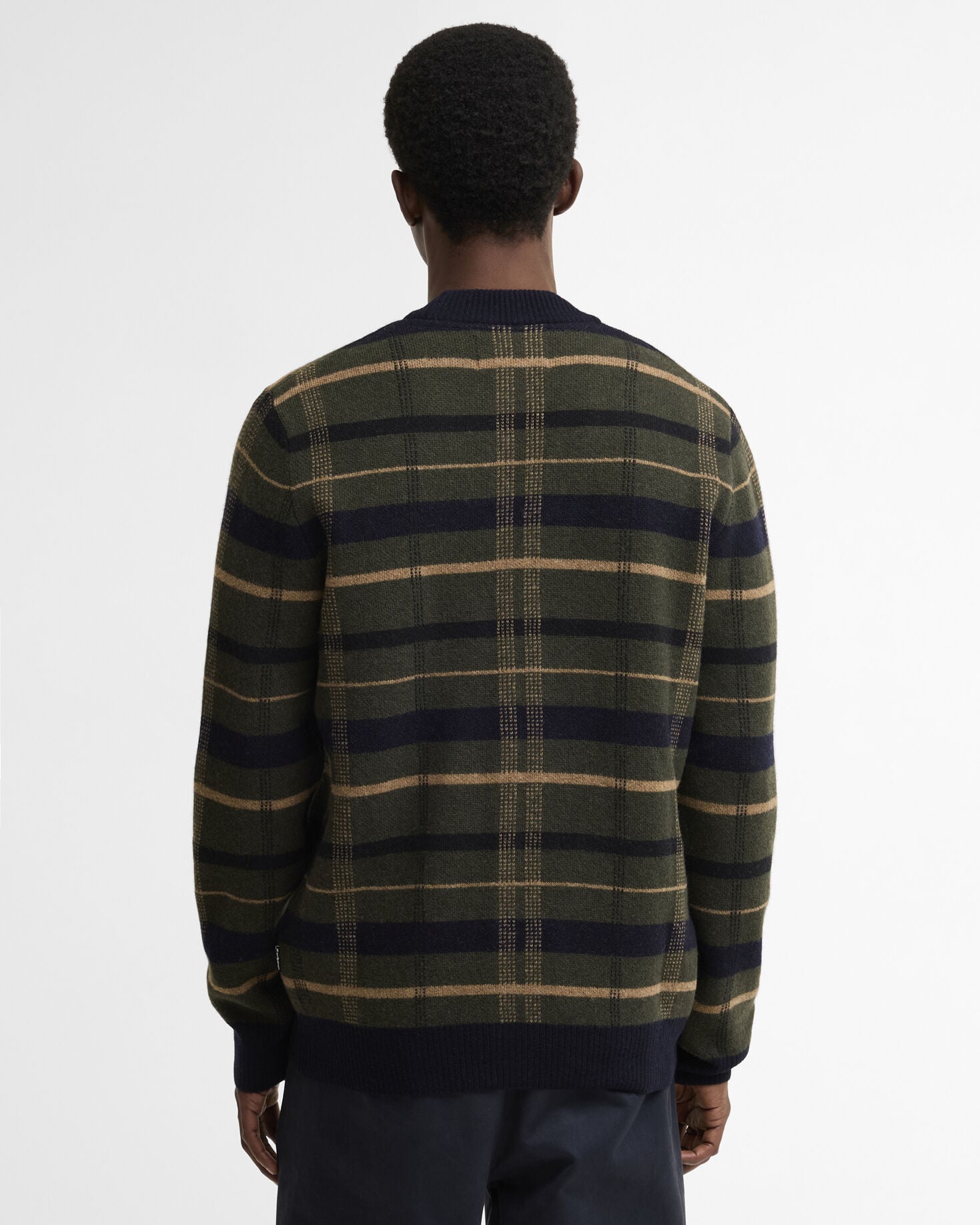 Kane Tartan Cardigan Navy