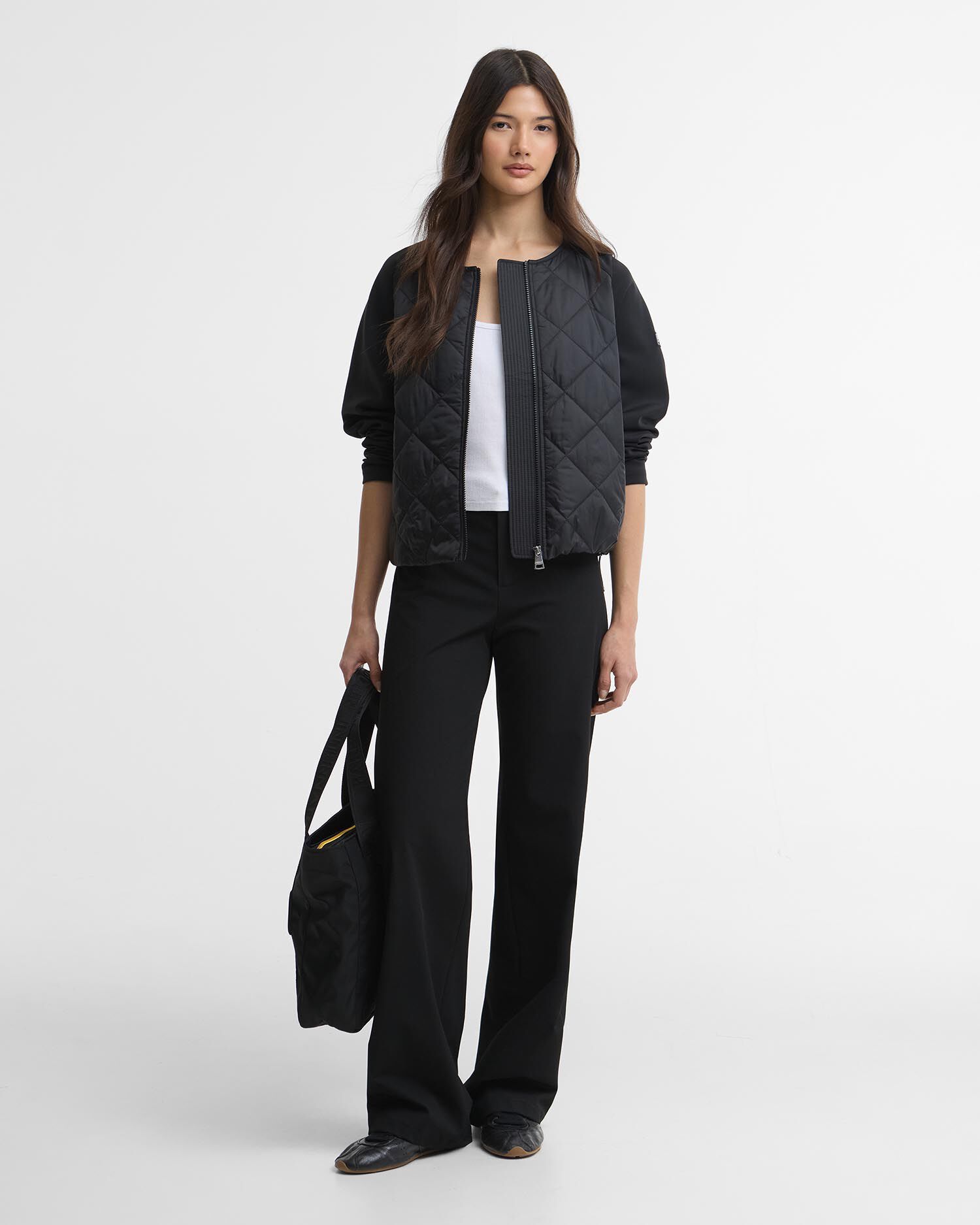 Seren Quilted Sweat Black