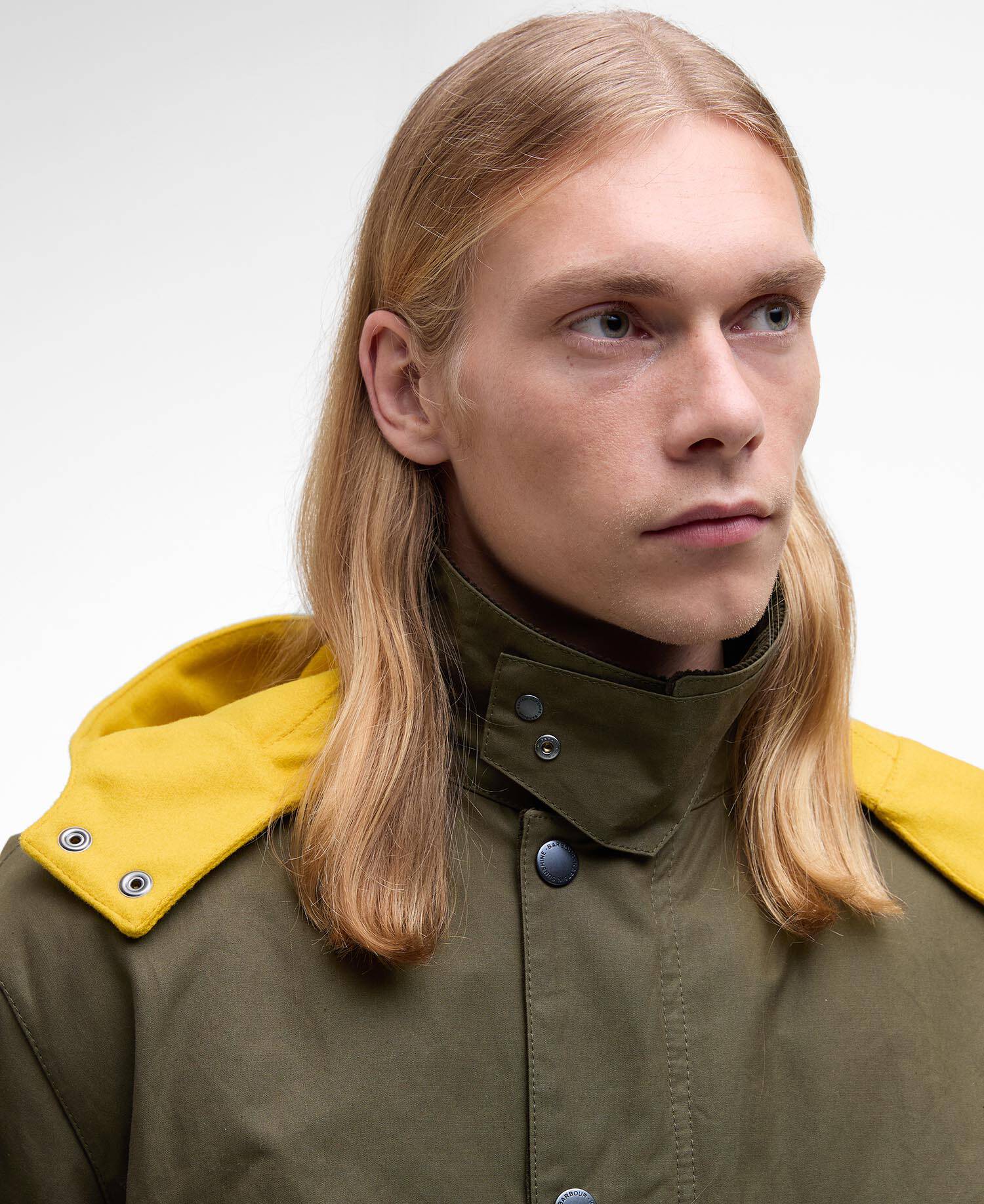 Barbour x Kaptain Sunshine Oversized Bedale Casual Field Coat Khaki Brown image number 4