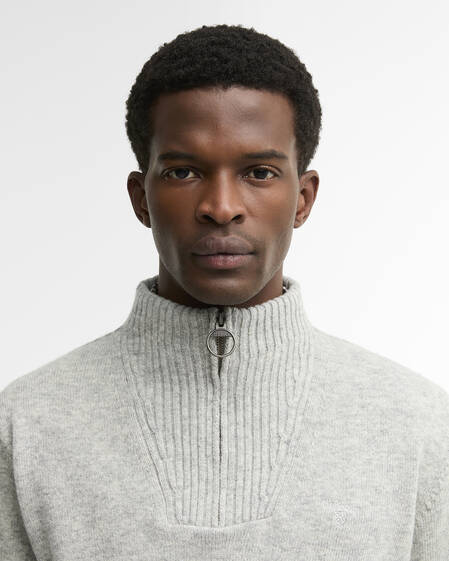 Maglione con mezza zip in lana d'agnello Essential 