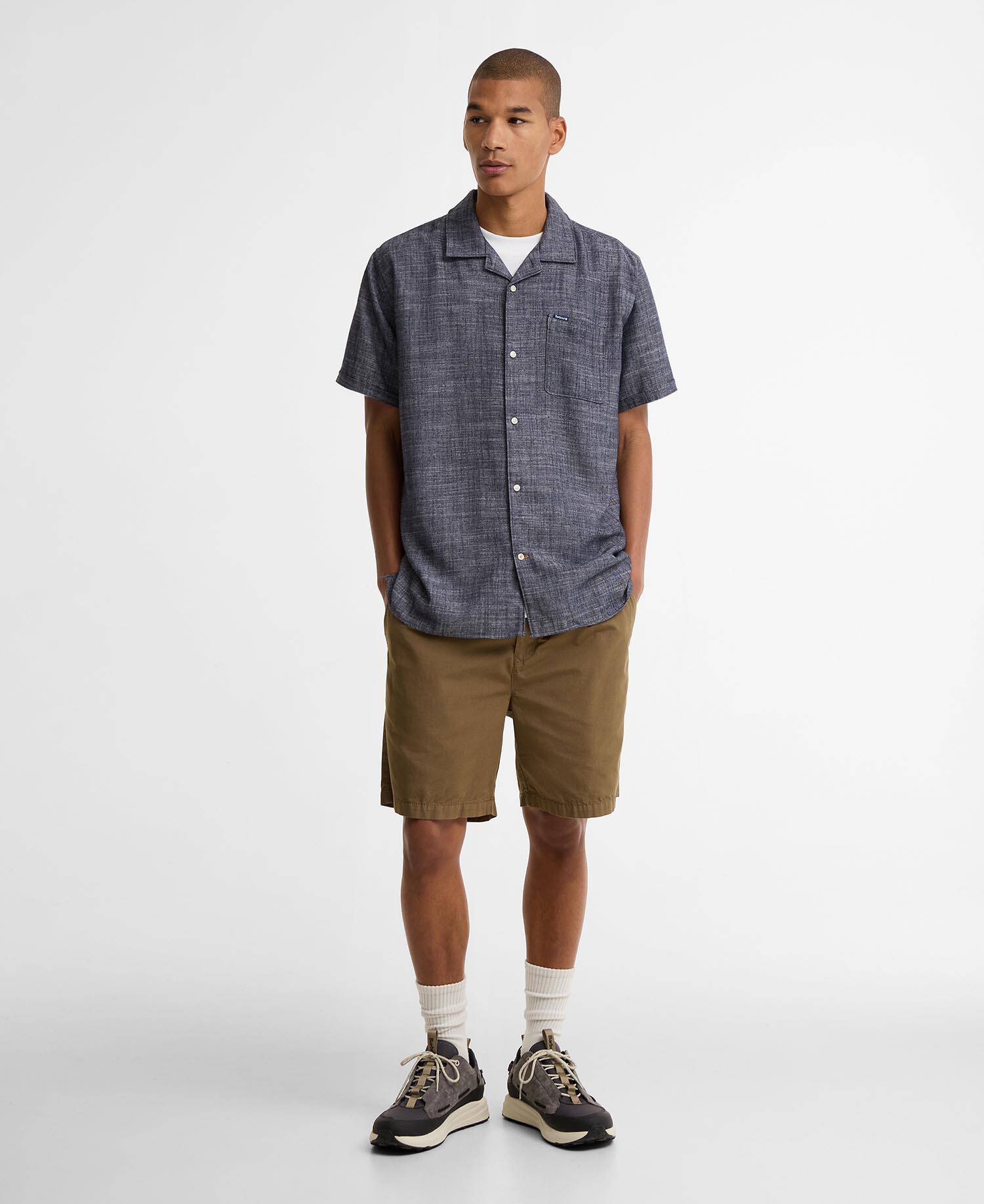 Kurzarmhemd Bowston aus Leinen-Mix Dark Navy image number 1