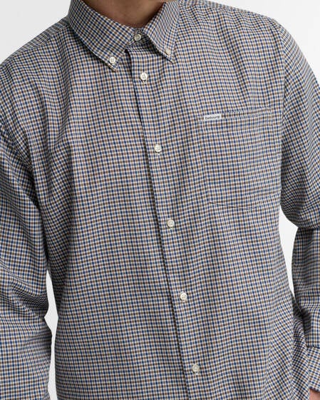 Barnard Thermo Weave Regular-Fit Shirt Deep Blue