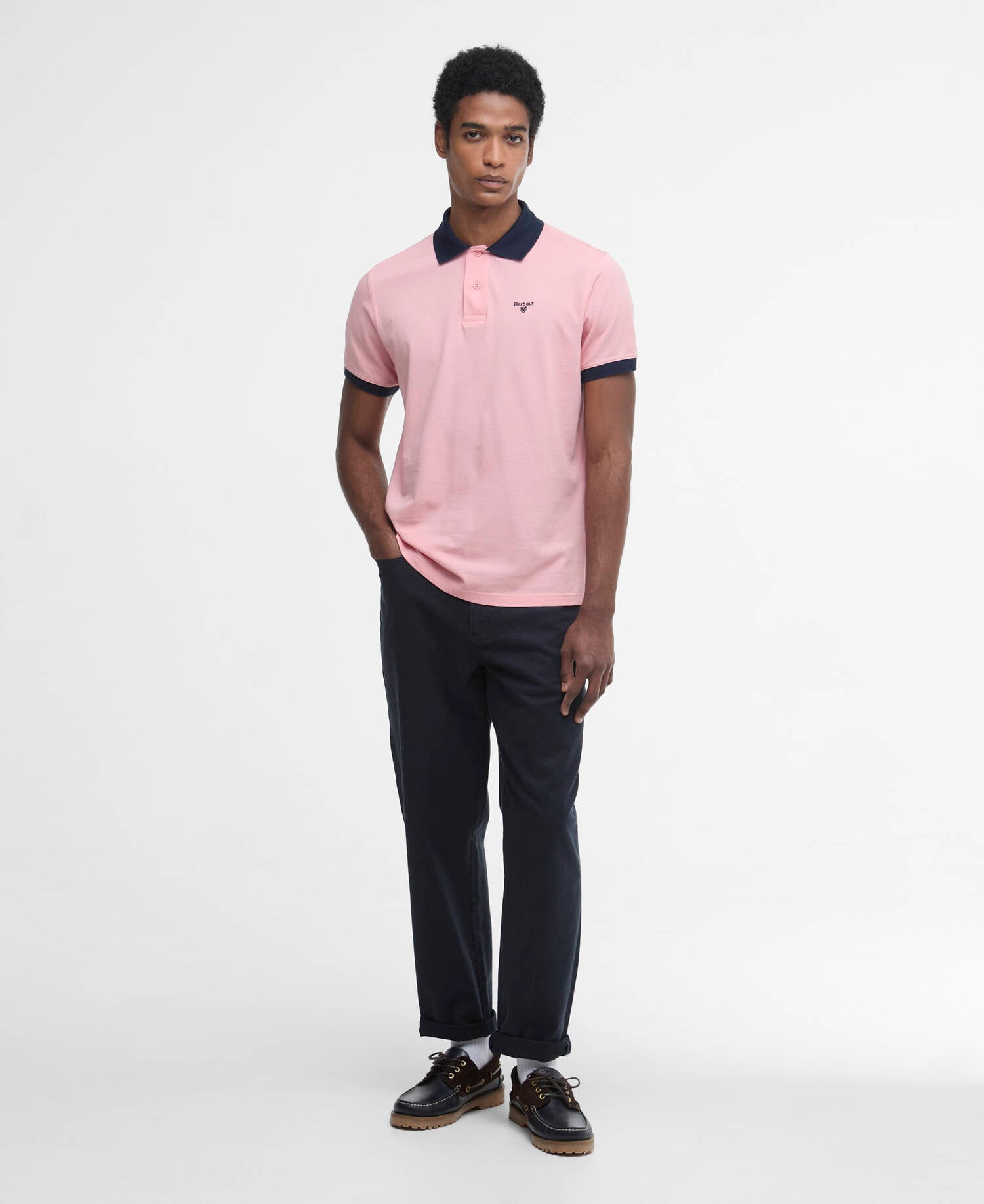 Poloshirt Lynmouth Tipped Short-Sleeved Mineral Pink image number 1