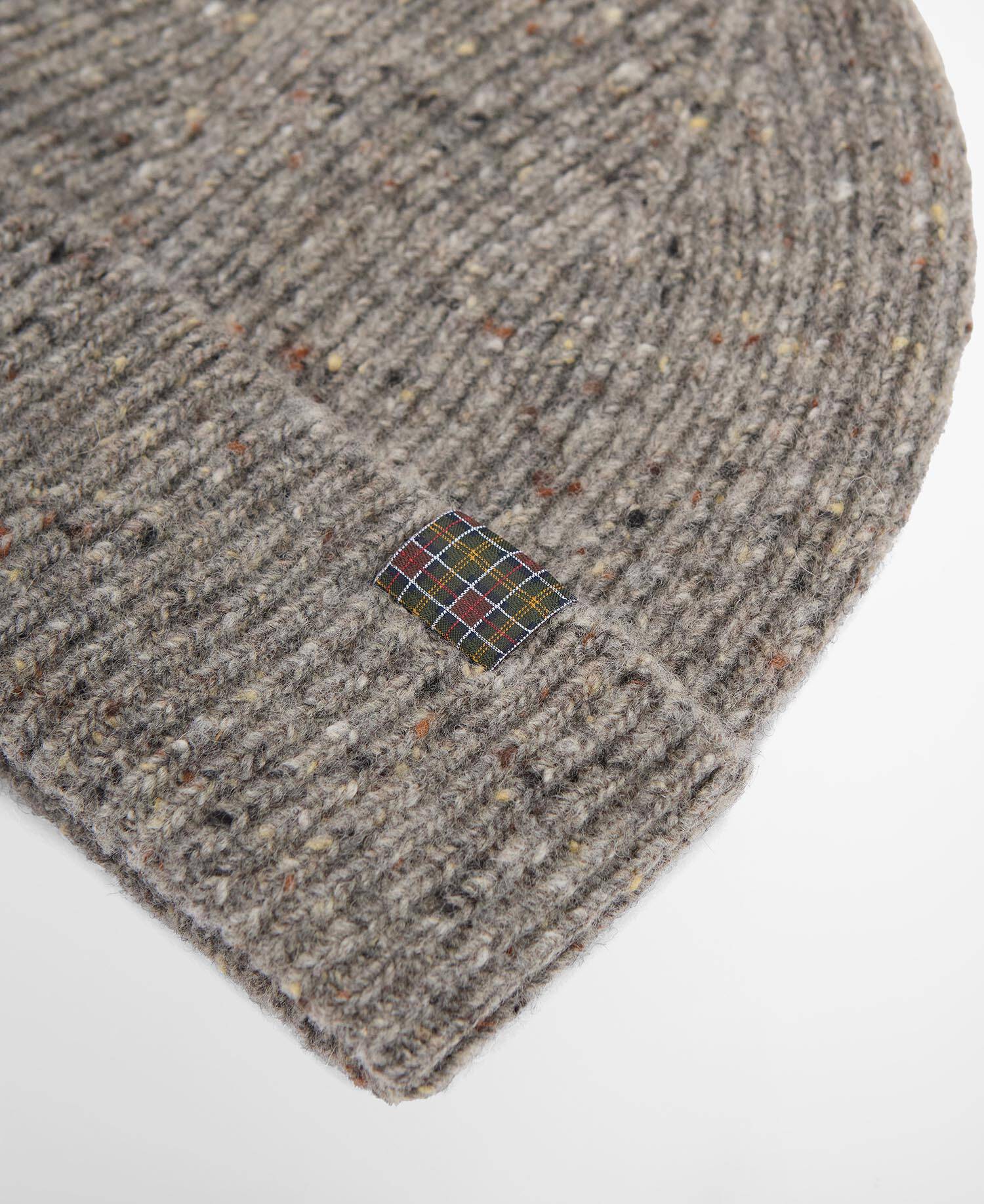 Scottish Donegal Tweed Beanie Grey Stone image number 1