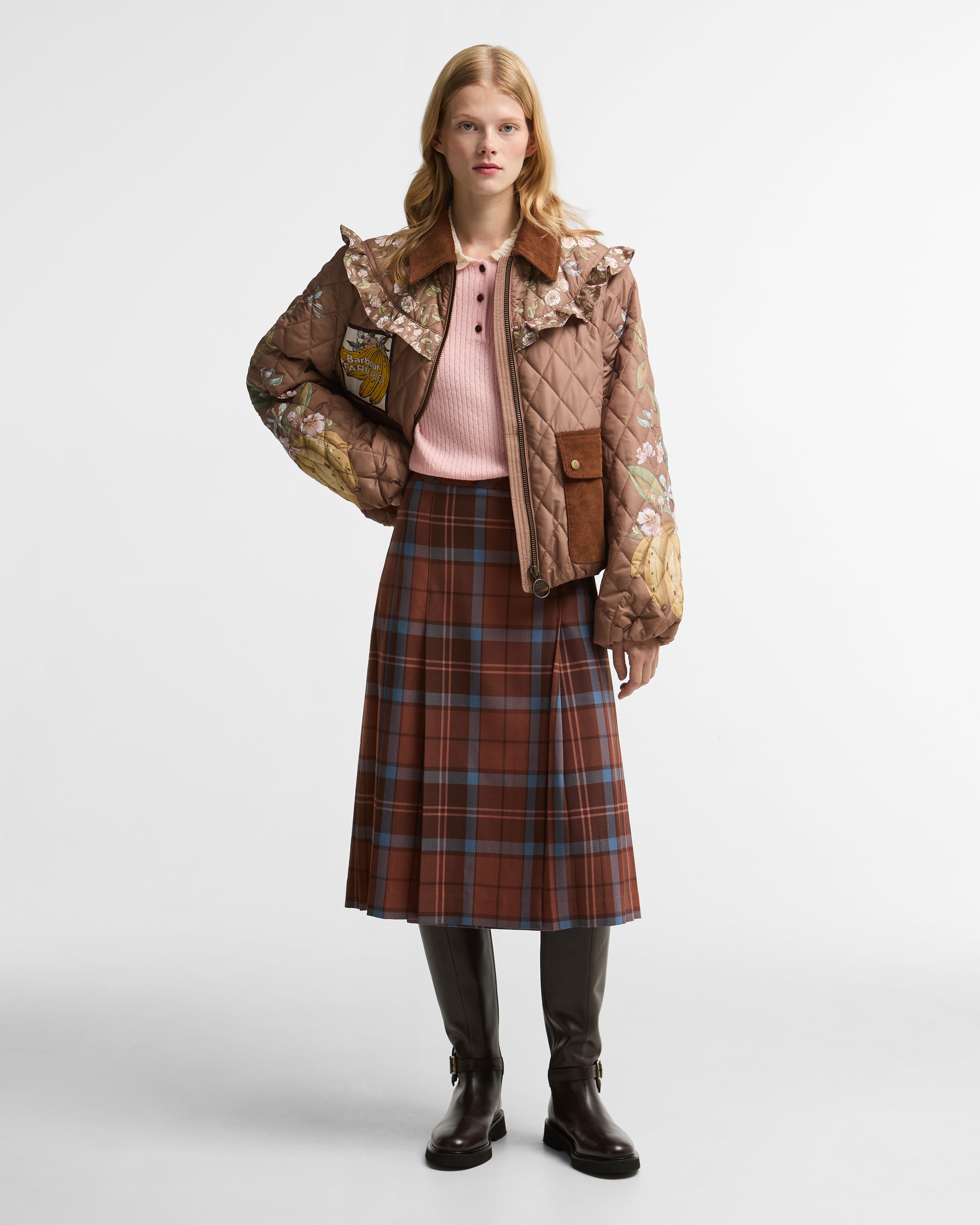 Barbour FARM Rio Sweetia Wool Jumper Silver Pink