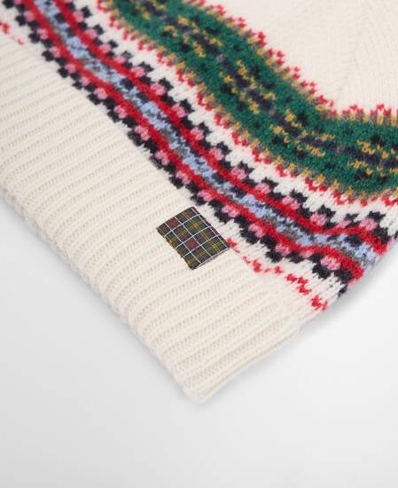 Scottish Fairisle Beanie Whisper White