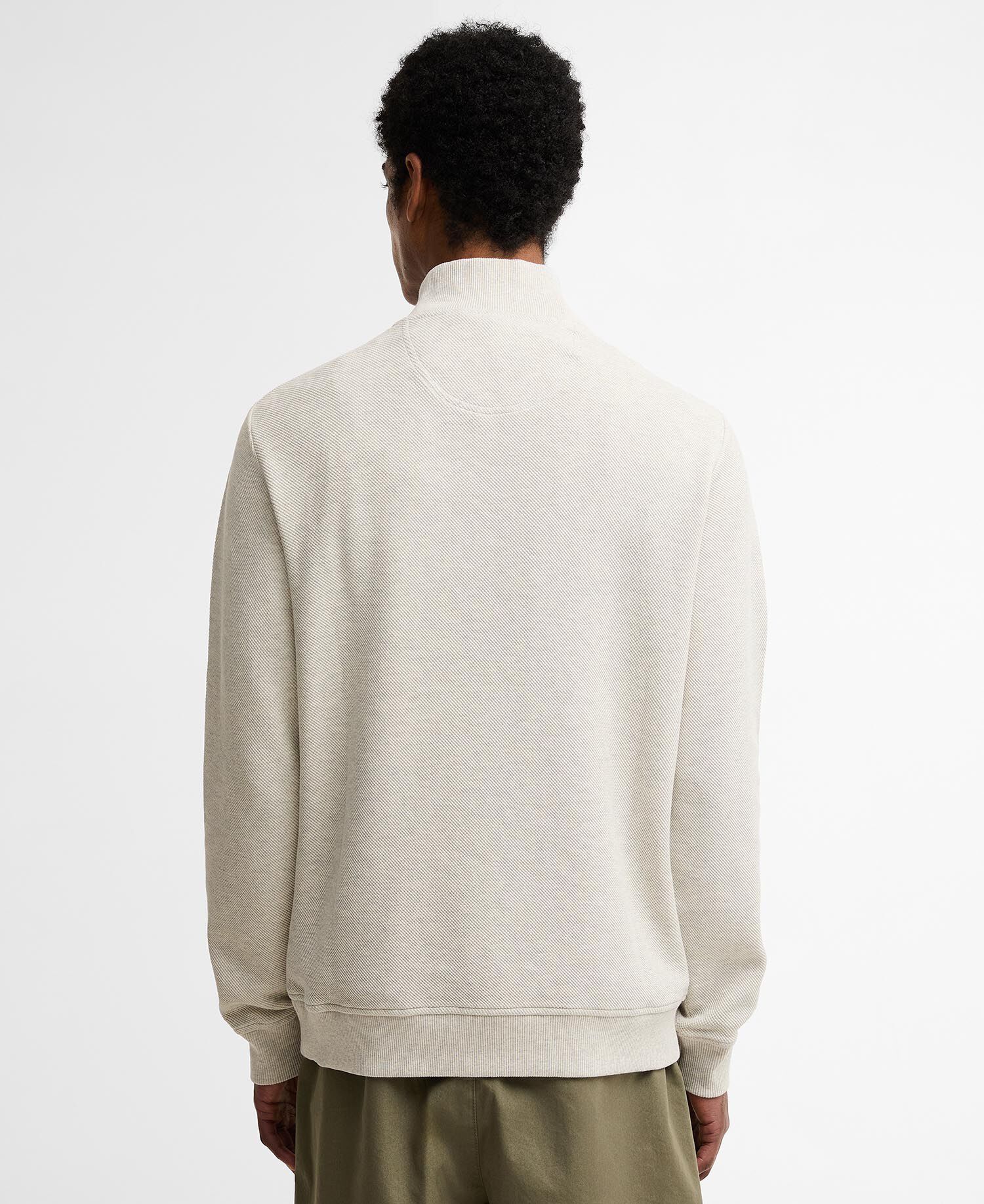 Felpa con zip corta Ravensworth Ecru Marl