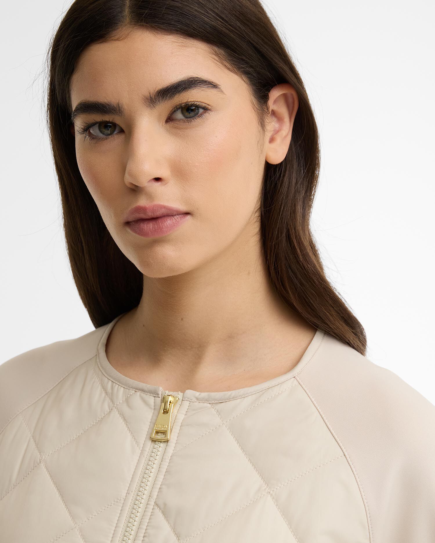 Seren Quilted Sweat Oyster