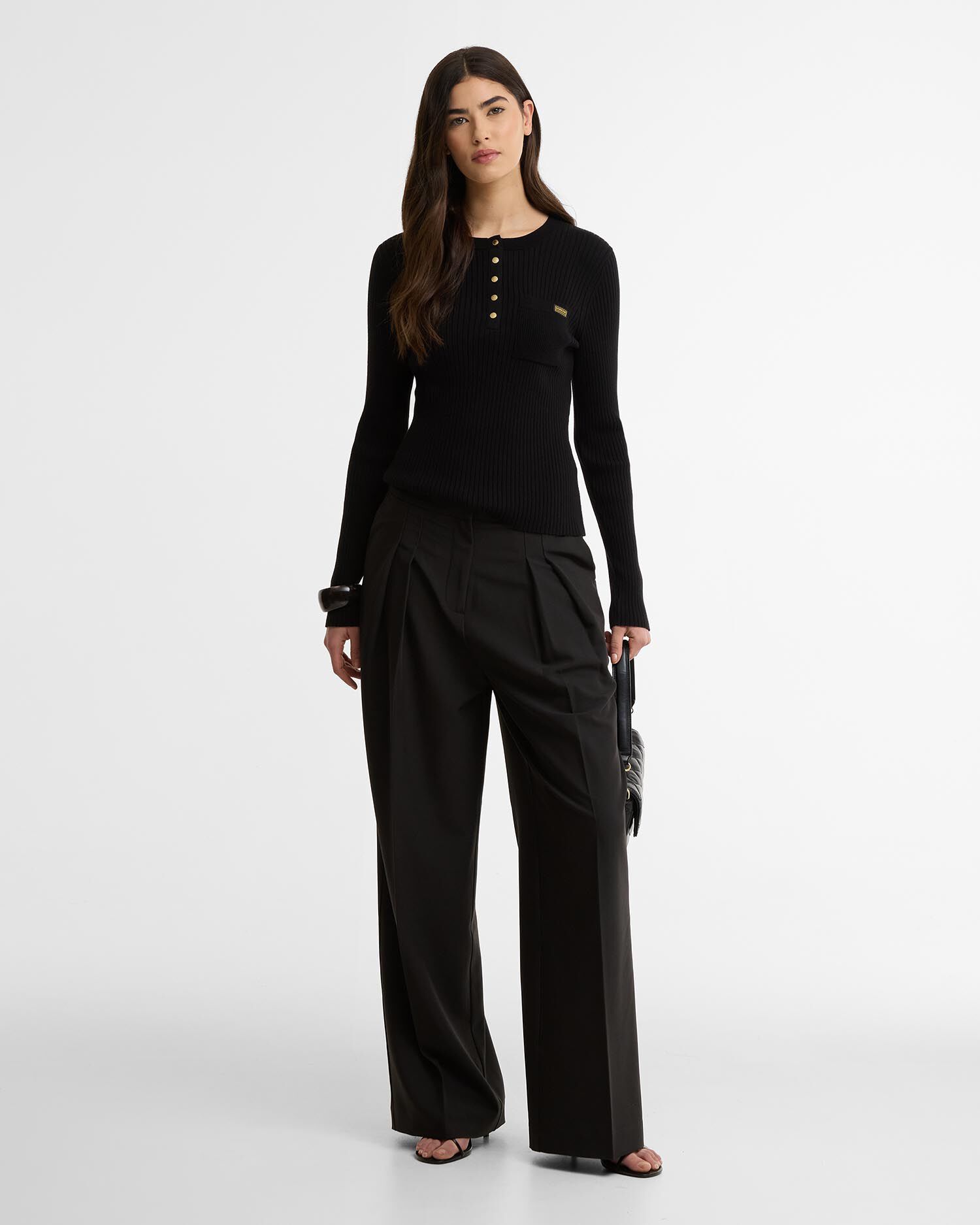 Maglione a coste Kyla Black