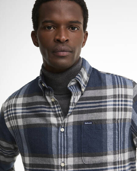 Dovedale Tailored Long-Sleeved Shirt Grey Marl