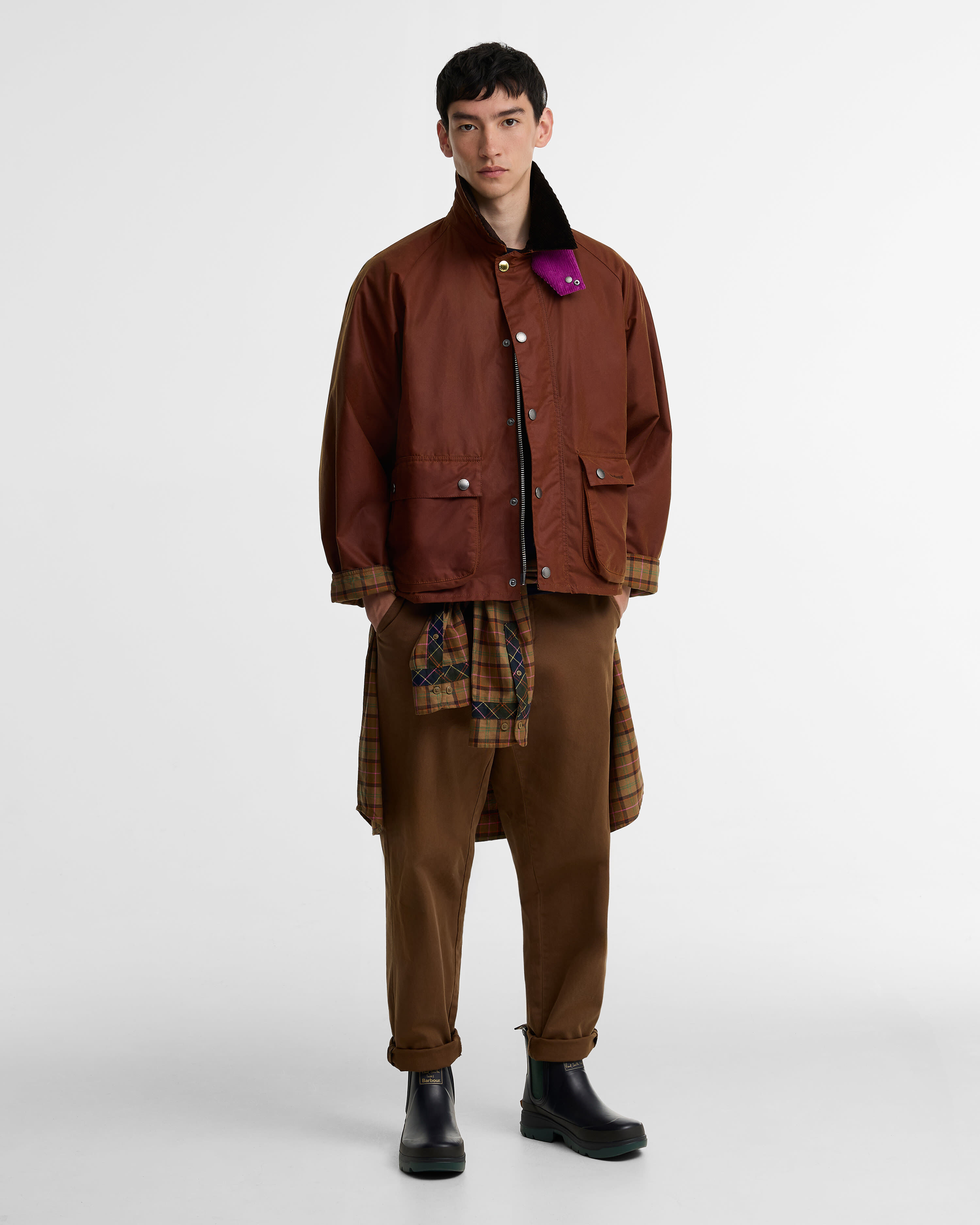 Paul Smith Loves Barbour Key Transport Waxed Jacket Russet