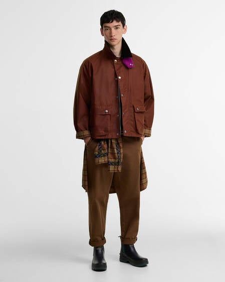 Giacca cerata Key Transport Paul Smith Loves Barbour Russet