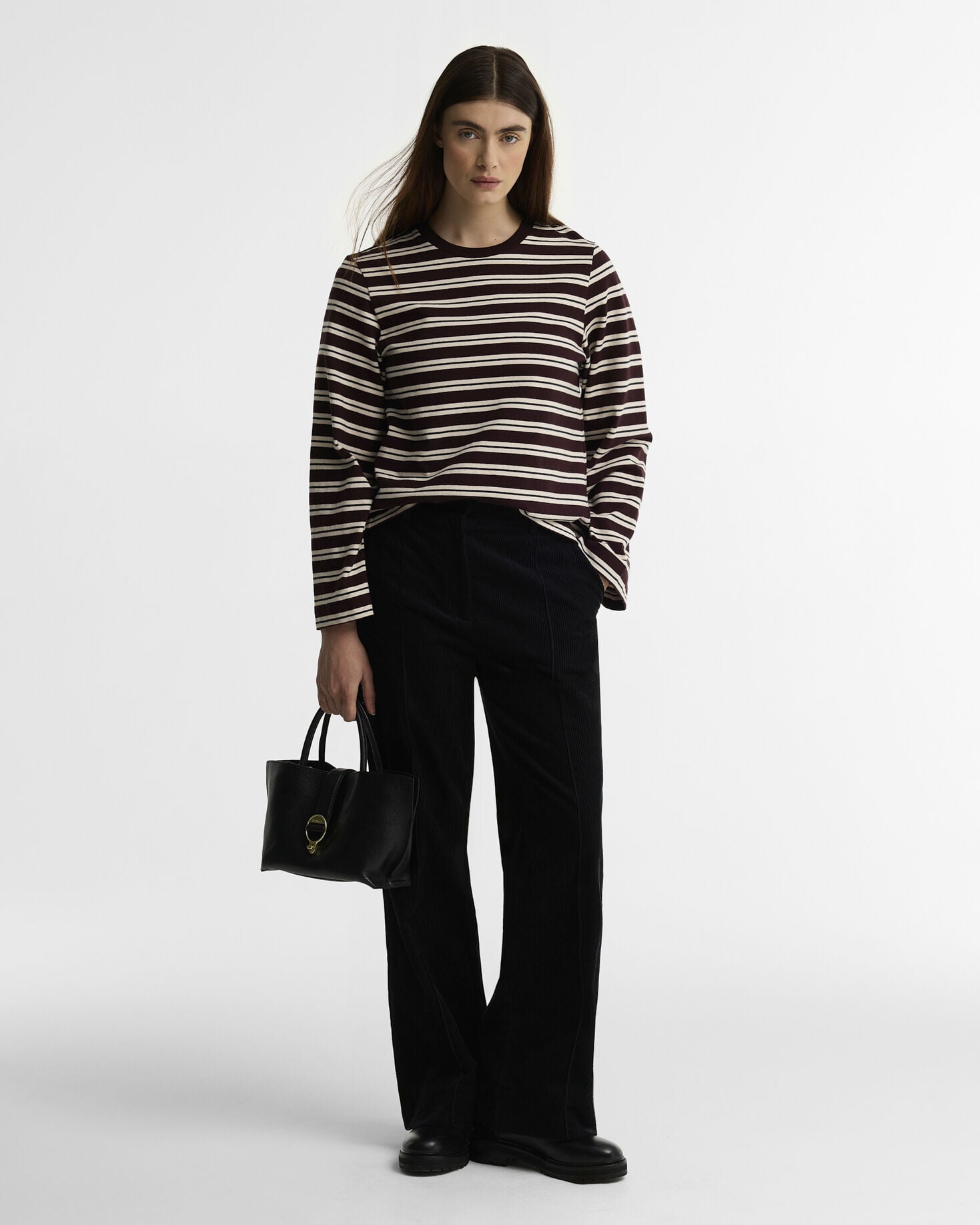Maplewood Striped Long-Sleeved T-Shirt Fig/Birch