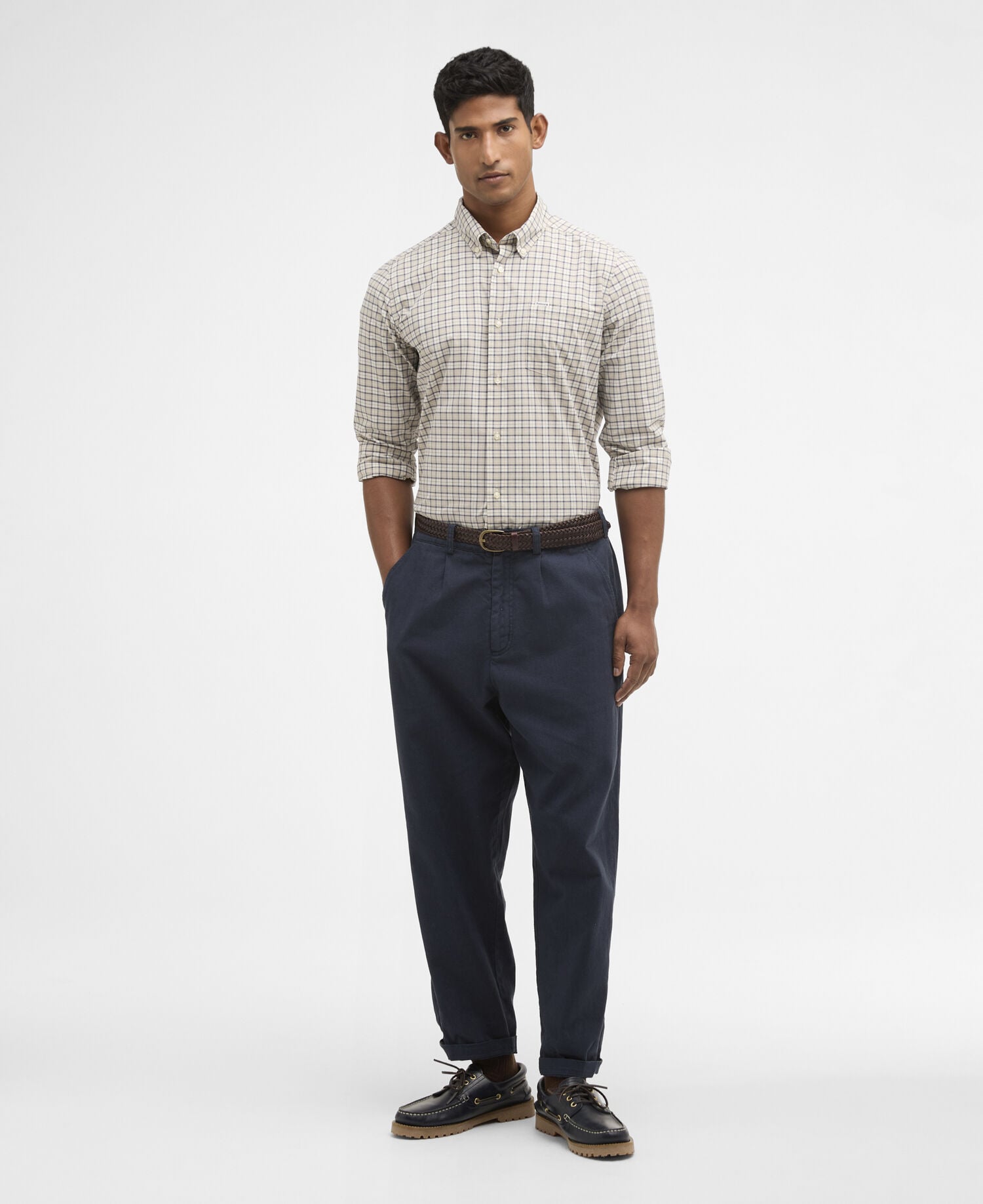 Lomond Tailored Long-Sleeved Shirt Oban Mist Tartan