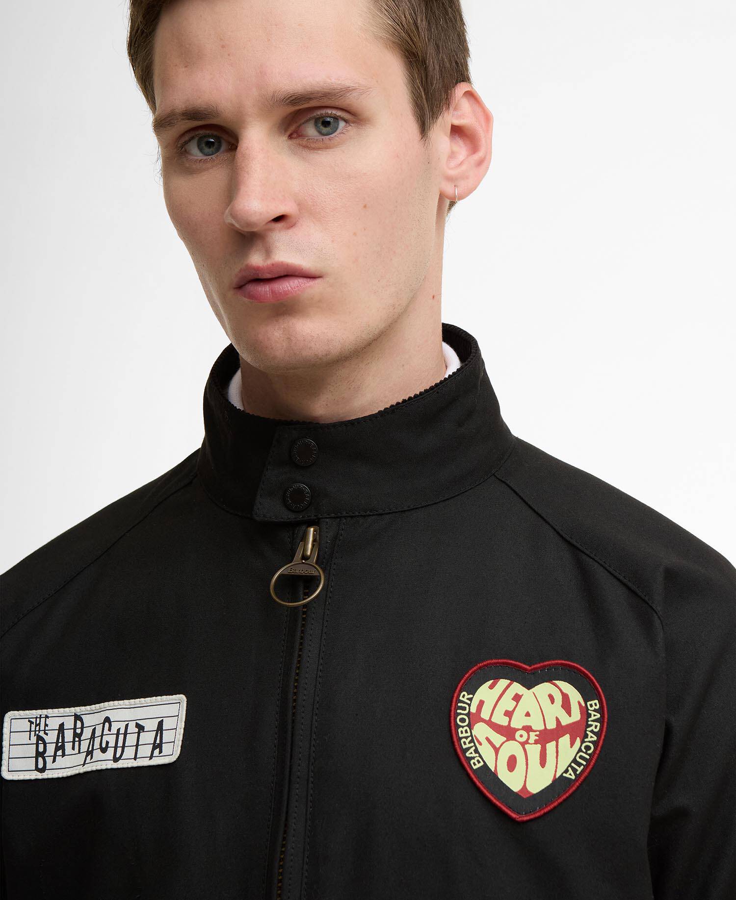 Giacca cerata Porton con badge Barbour x Baracuta Black image number 3