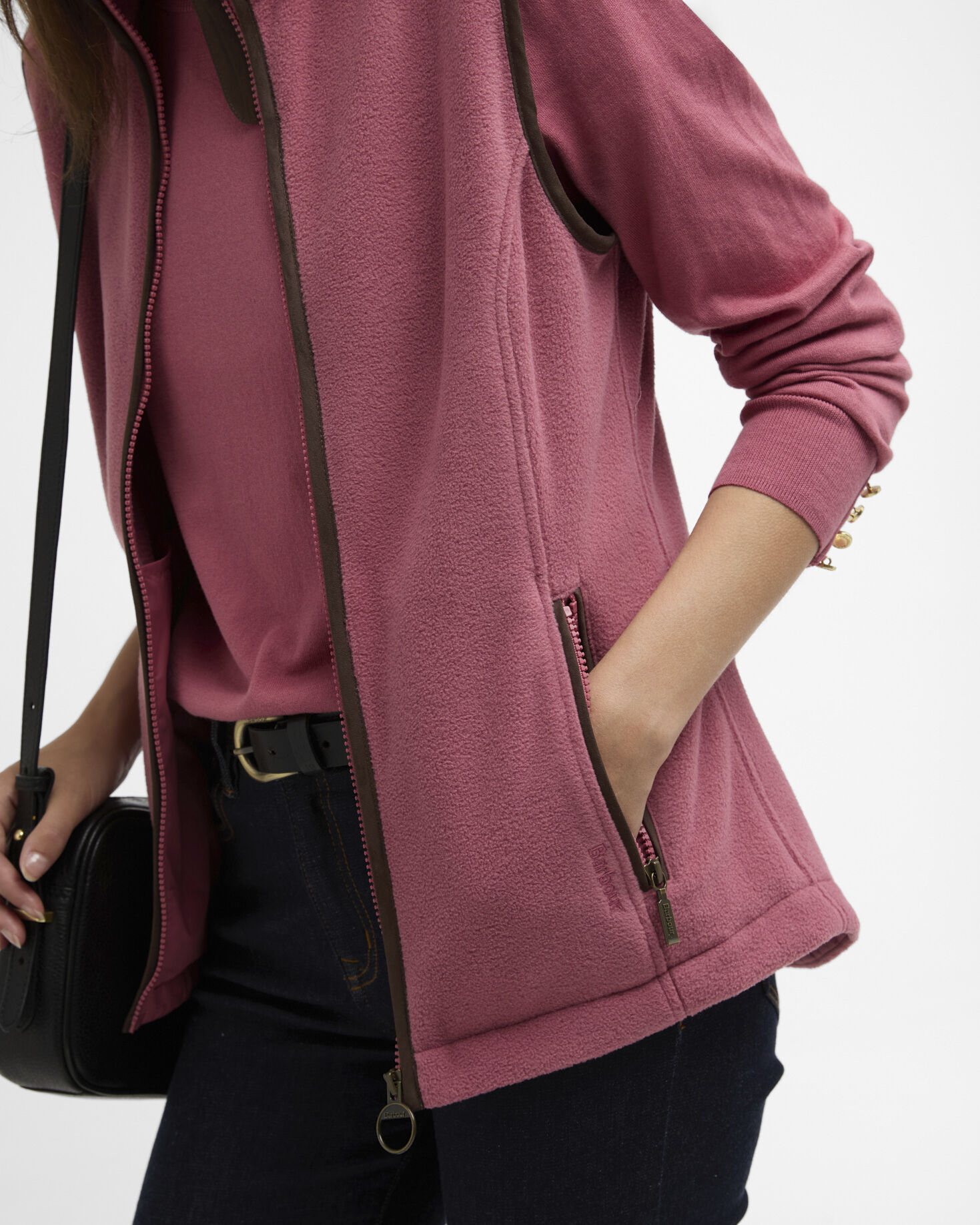 Country Colton Fleece Gilet Wildberry