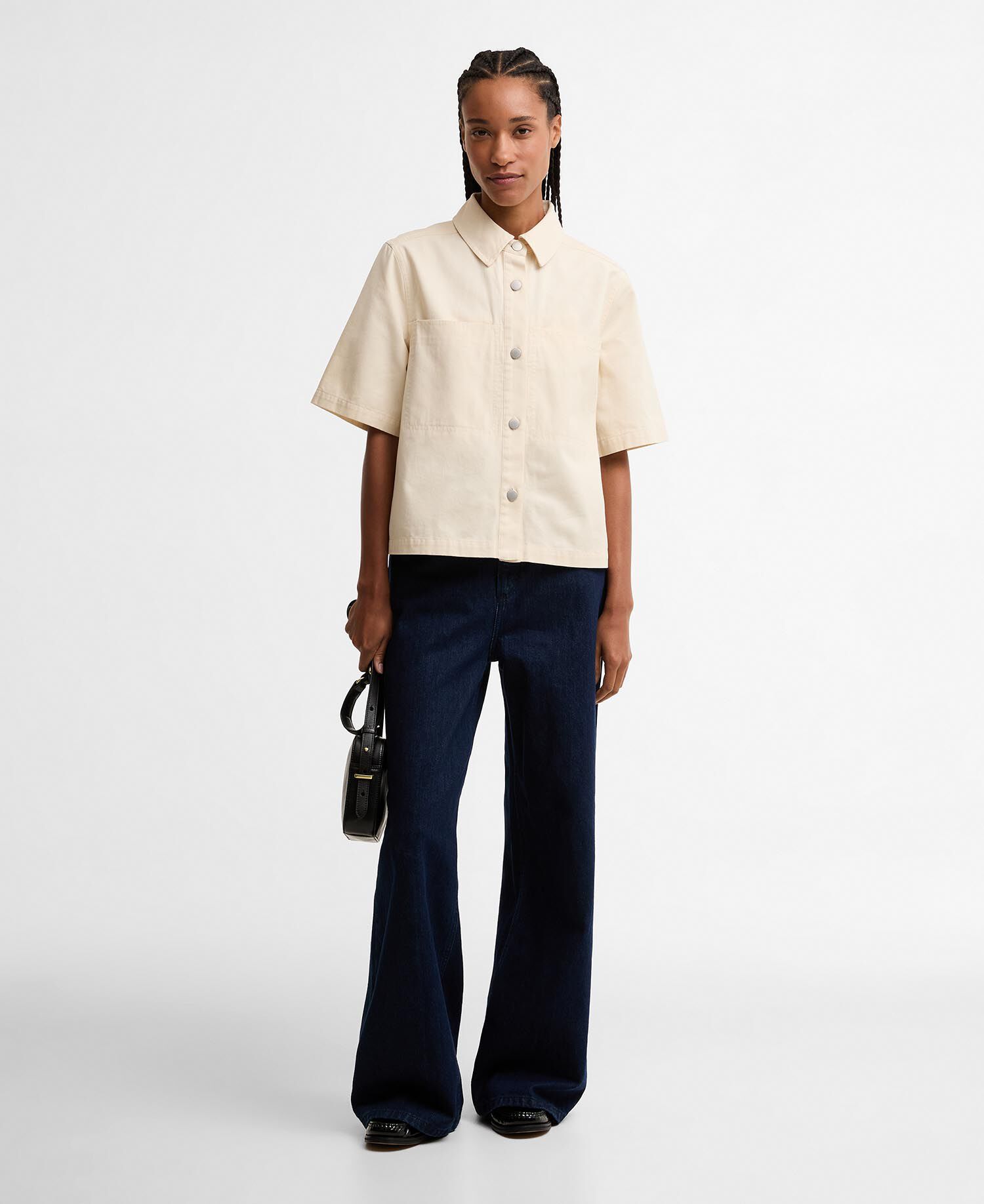 Aylesby Boxy Short-Sleeved Shirt Original Ecru