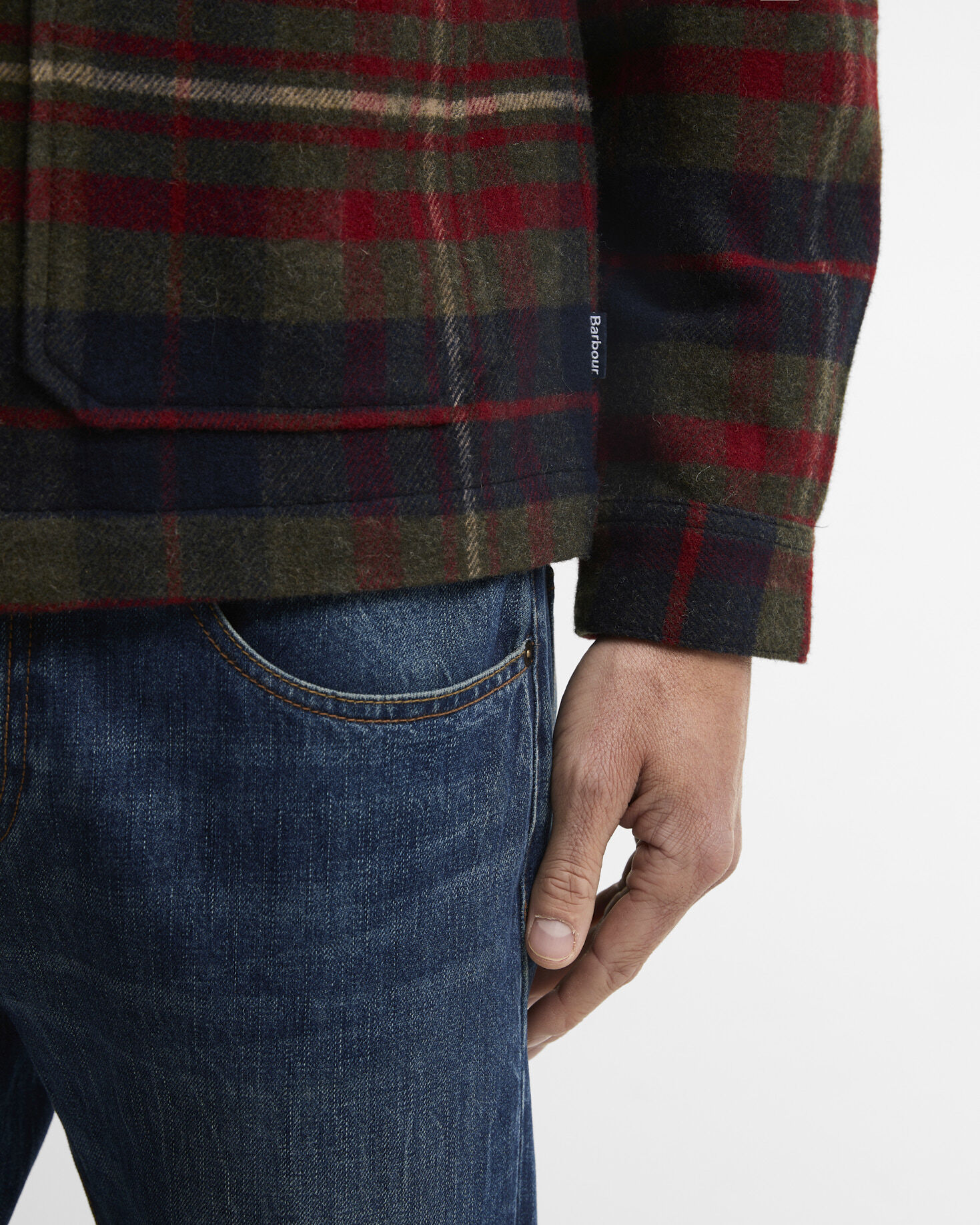 Southview Checked Overshirt Olive