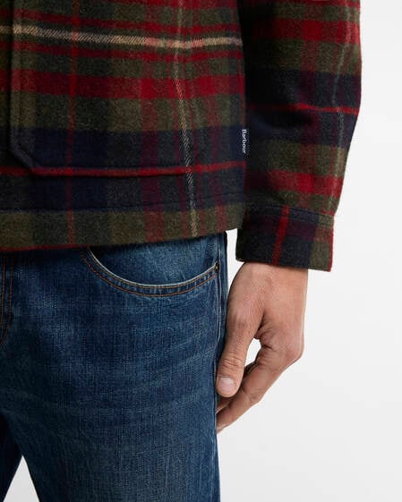 Southview Checked Overshirt Olive