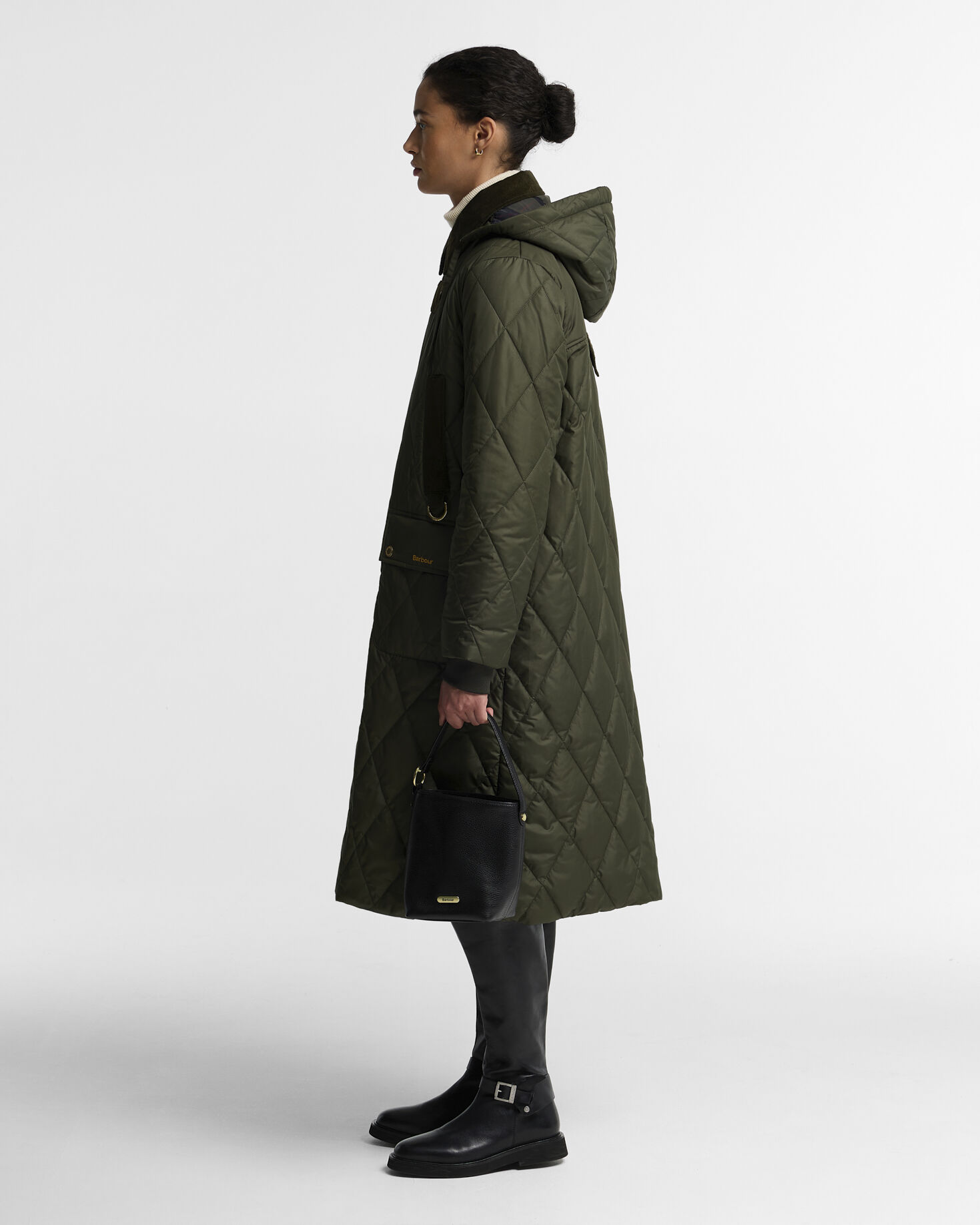 Barbour Steppjacke Rudson Olive/Shadow Classic