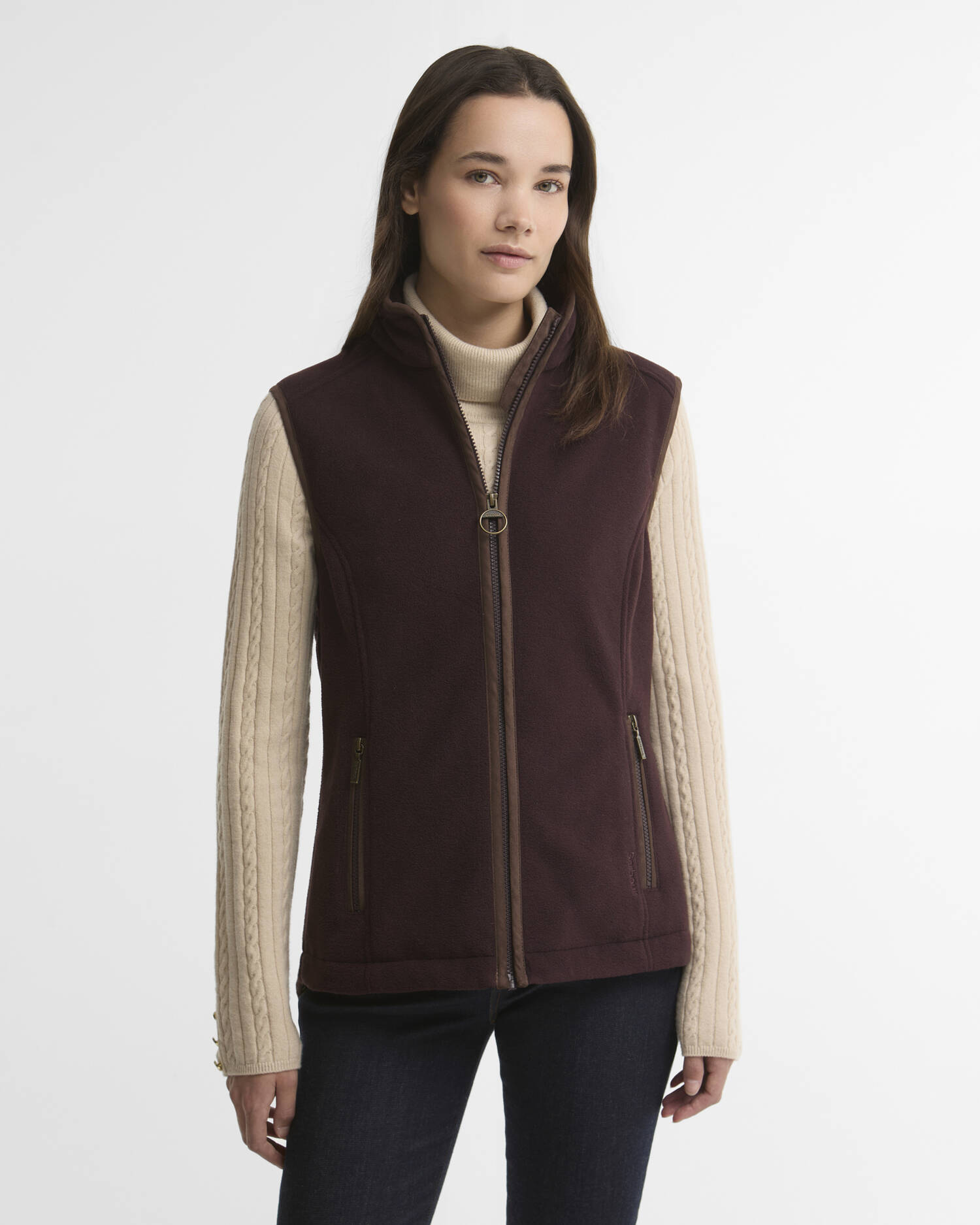 Gilet in pile Country Colton Fig image number 0