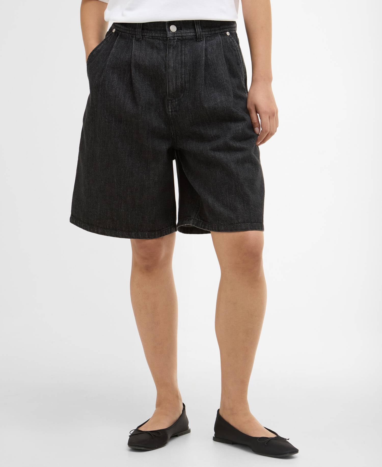 Shorts in denim Myra Black Denim image number 1