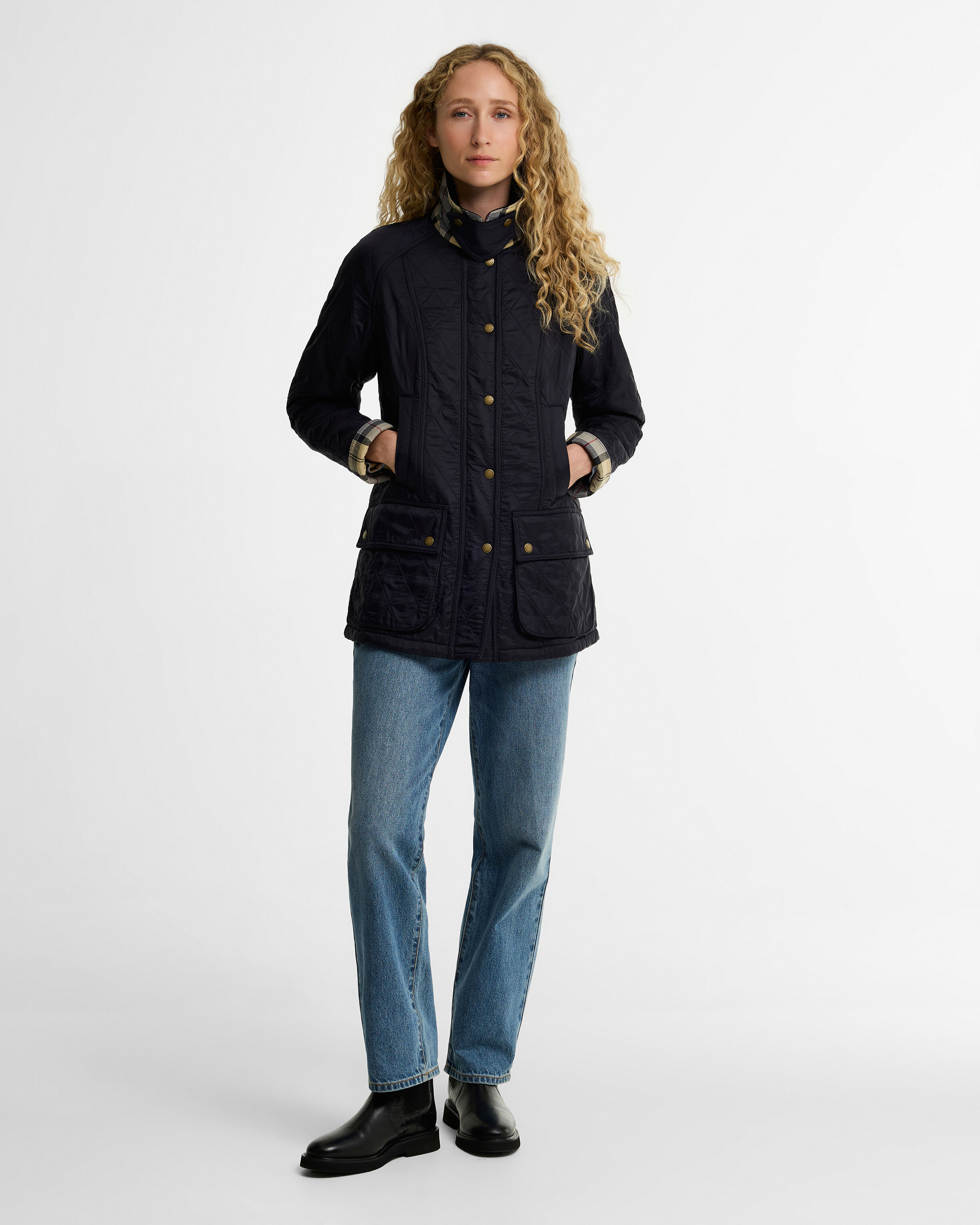 Beadnell Polarquilt Jacket Navy-Navy