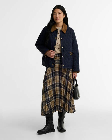 Giacca trapuntata Liddesdale Cropped Icons Dark Navy/Birchwood