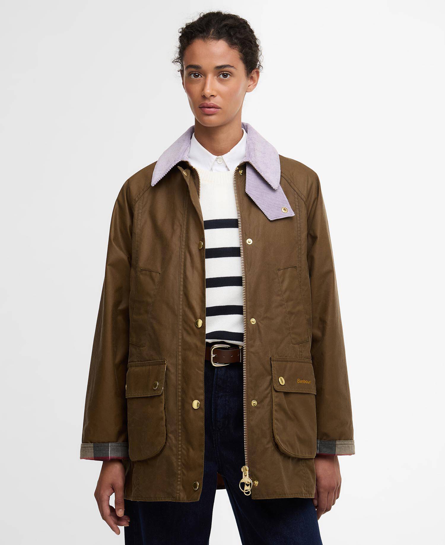 Modern Beadnell Waxed Jacket Sand/Dress/Heather Mist image number 0