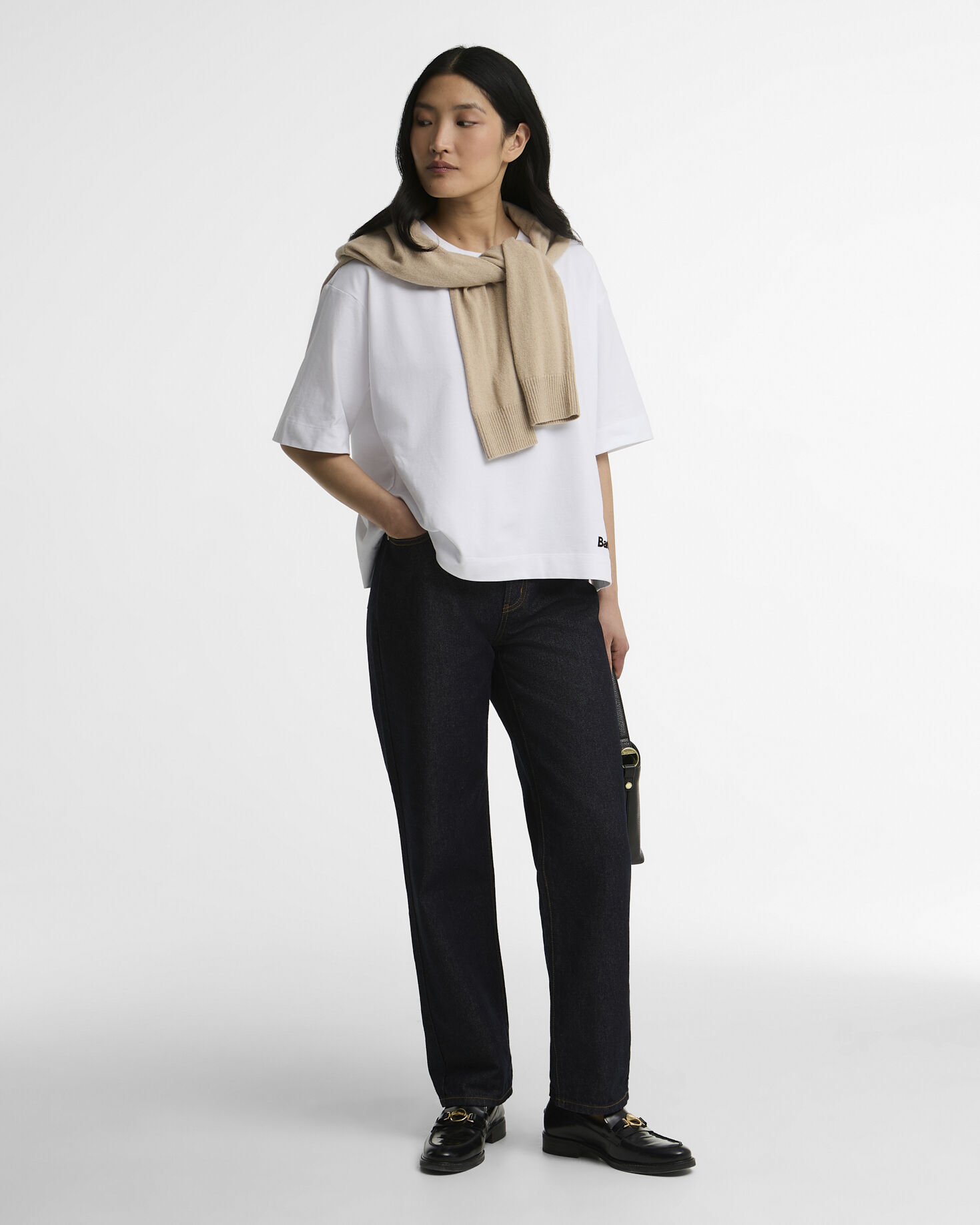Barbour T-Shirt Willowmere Oversized White