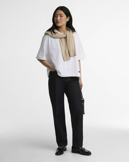 Barbour T-Shirt Willowmere Oversized White