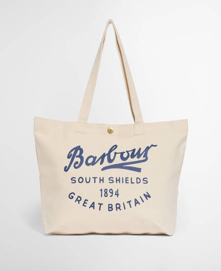 Script Tote Bag Deep Blue