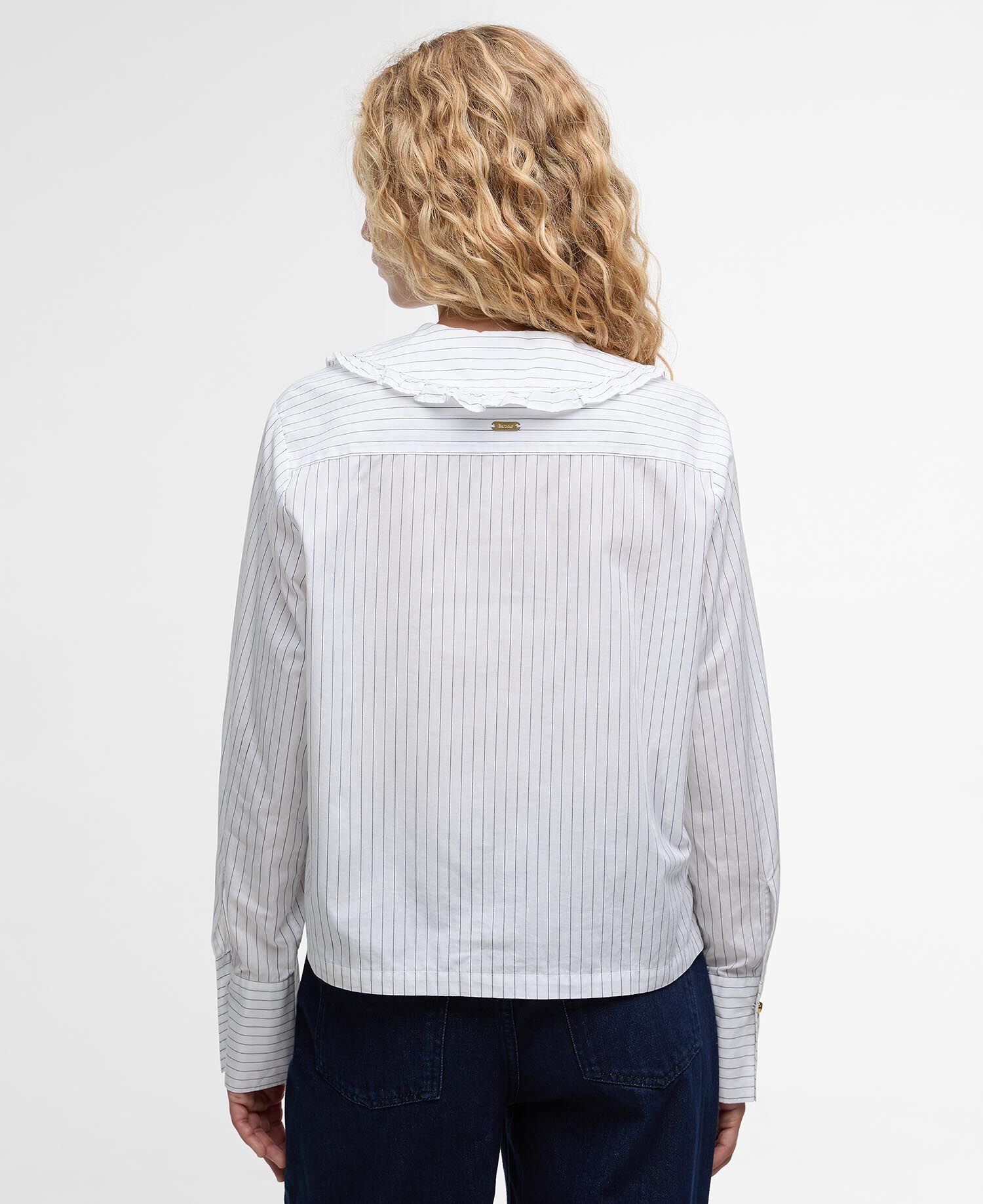 Camicia a maniche lunghe Avery White/Dark Navy Stripe