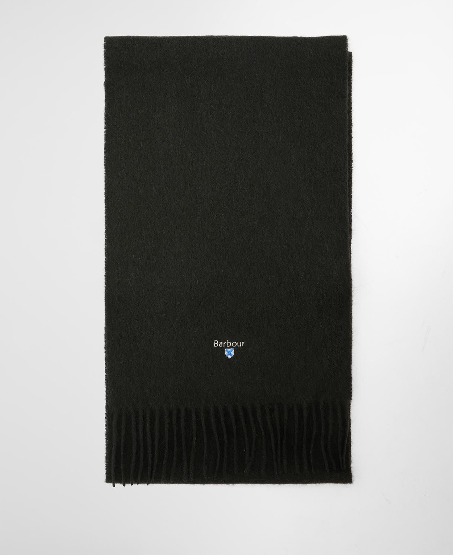 Plain Lambswool Scarf Forest Green