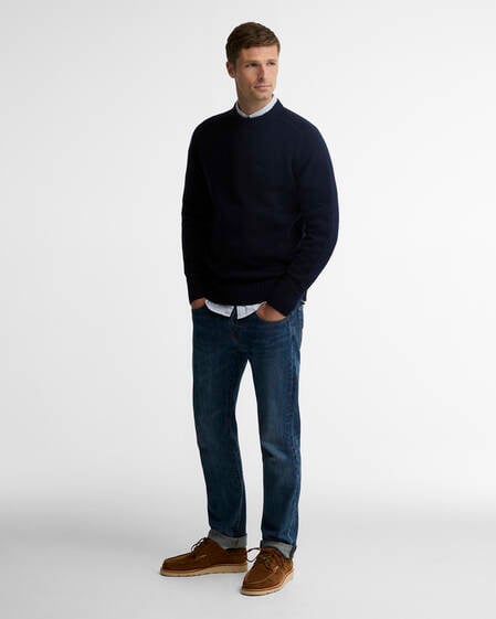 Newtown Crew Neck Jumper Navy
