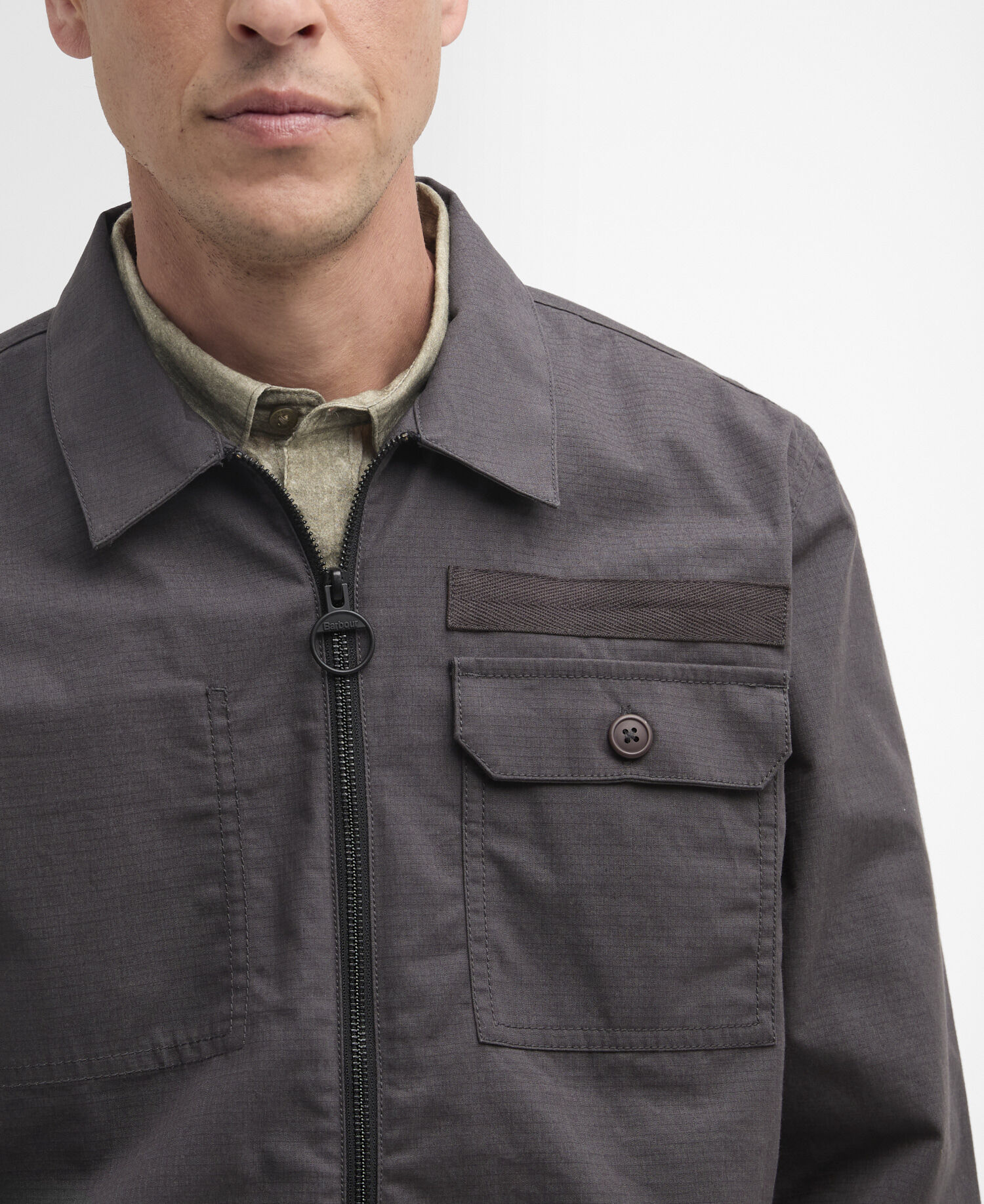 Crail Wax Ripstop Overshirt Asphalt