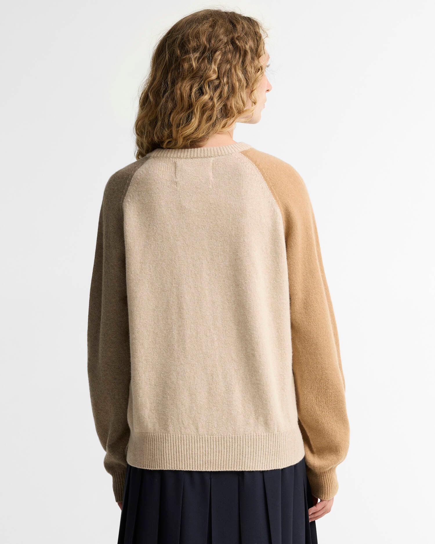 Scottish Made Bramley Wool Crew Neck Jumper Neutral Multi image number 2