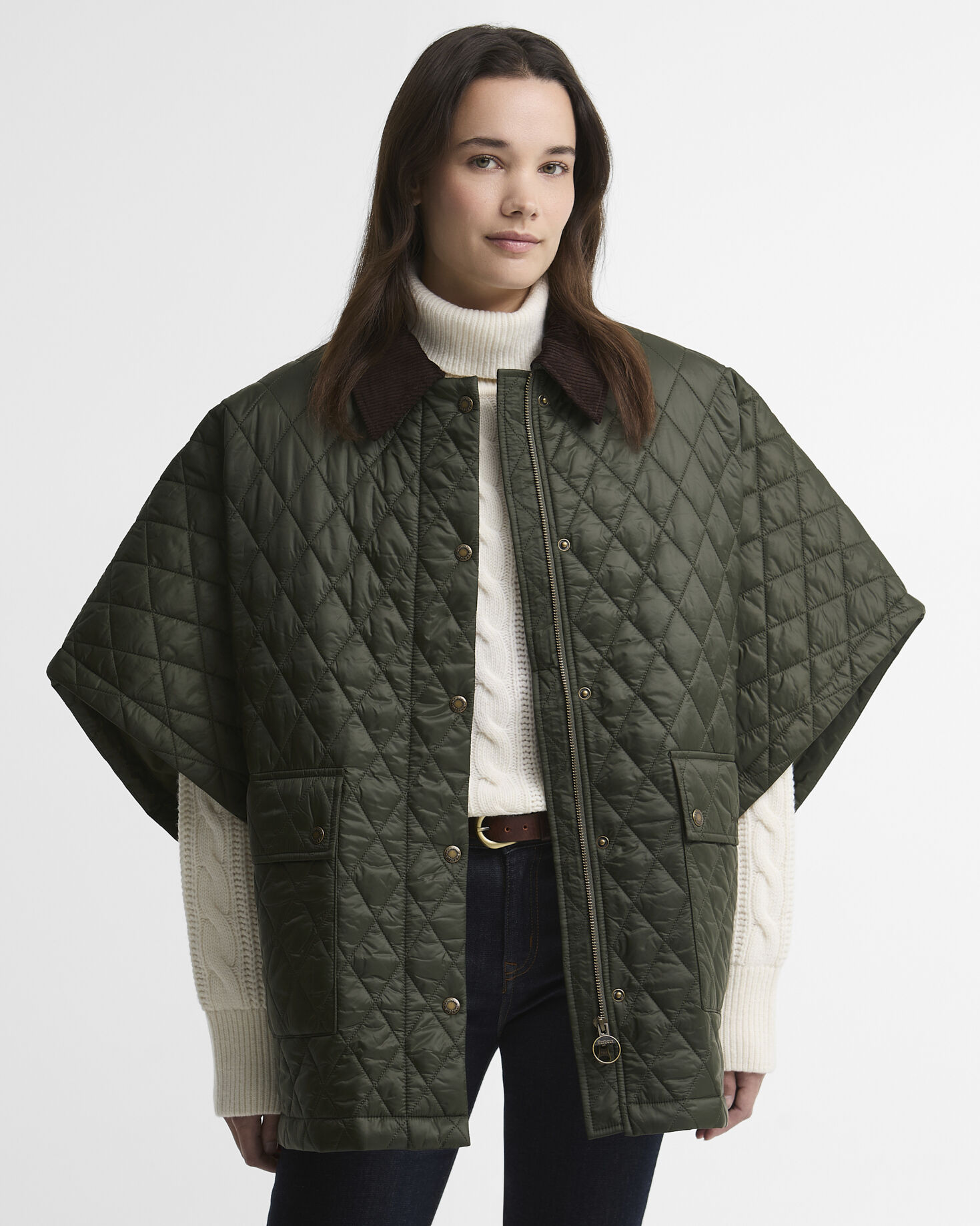 Mildred Quilted Cape Olive/Shadow Classic