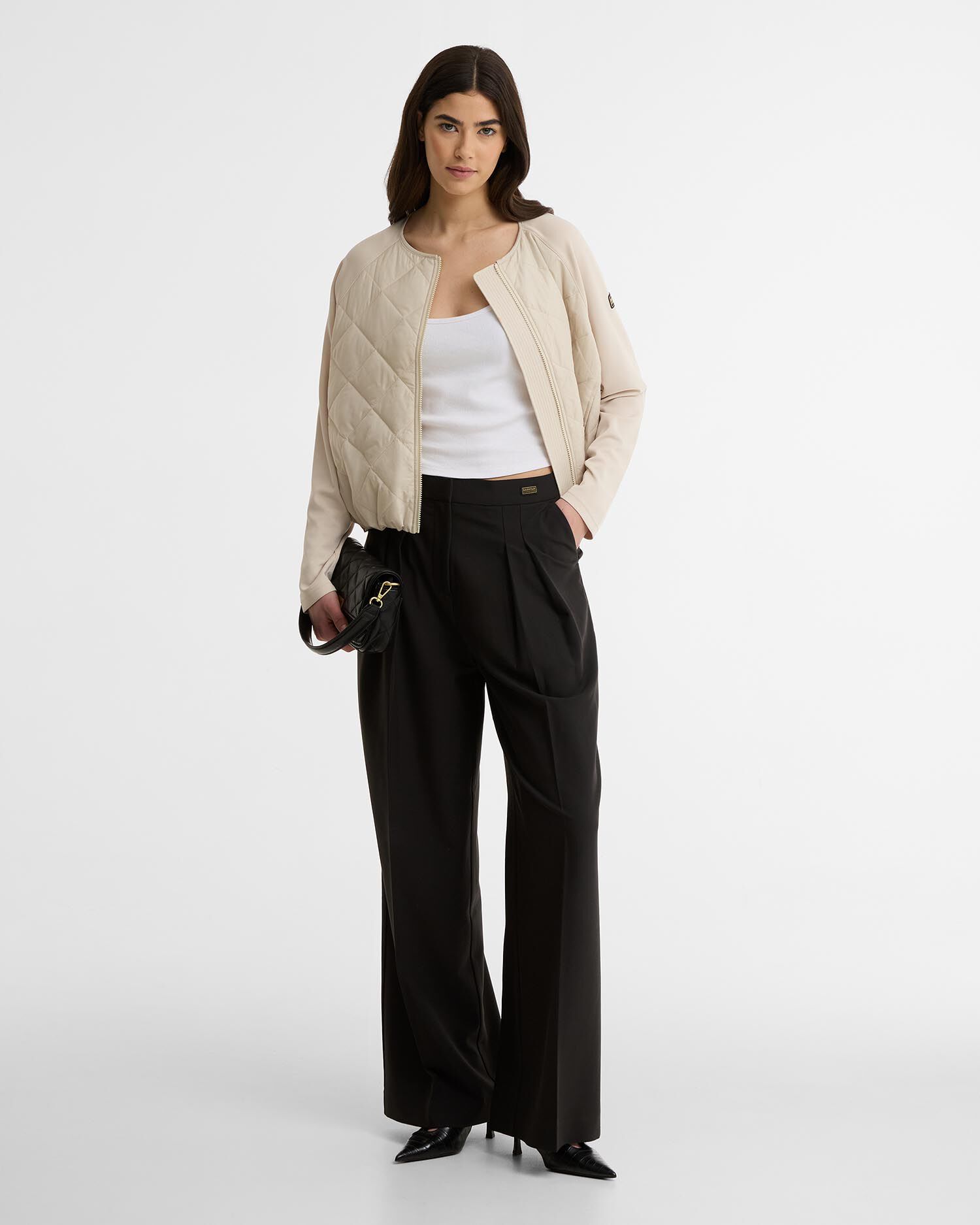 Seren Quilted Sweat Oyster