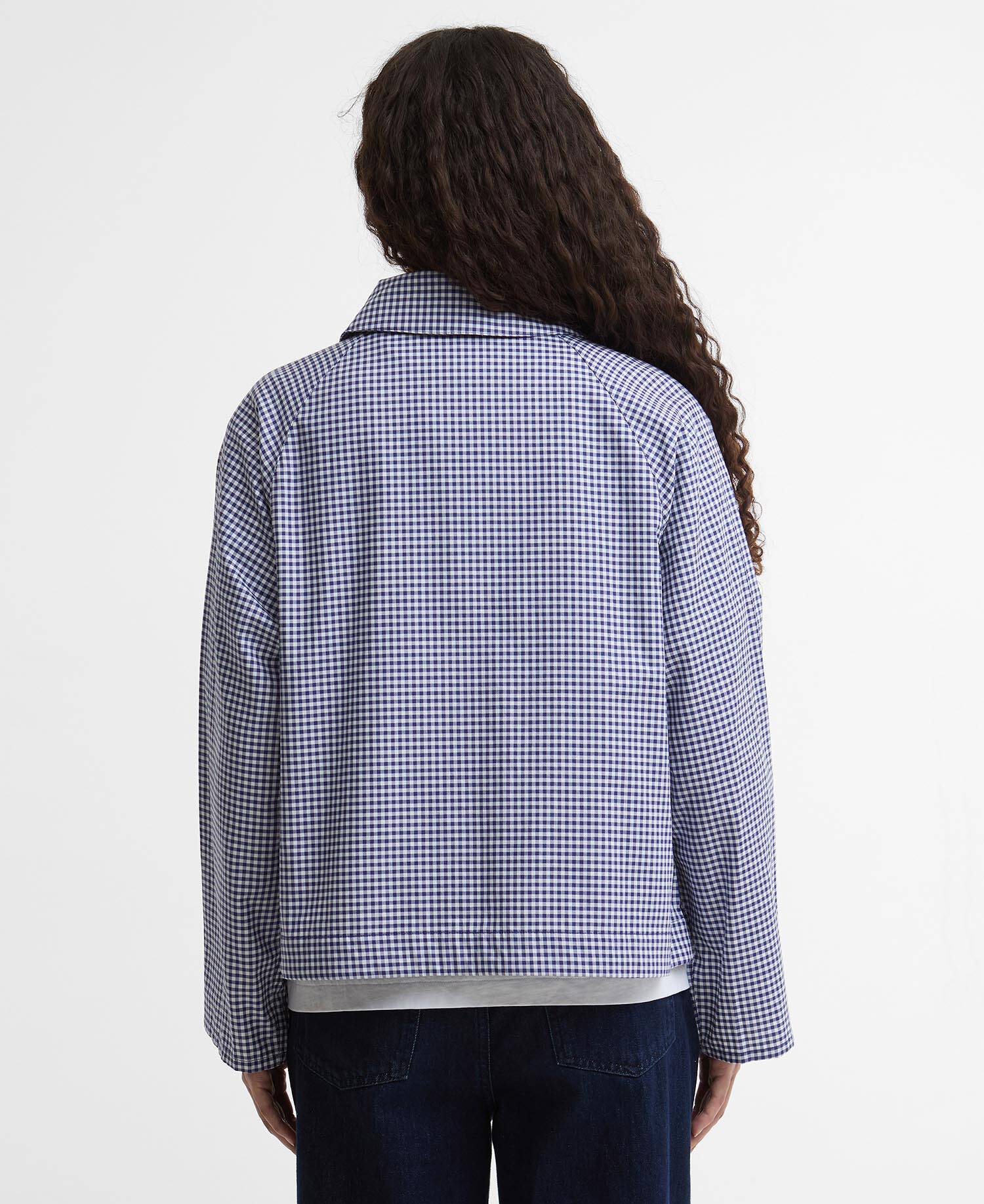 Paul Smith Loves Barbour Gingham Spey Casual Jacket Navy/White Gingham image number 2