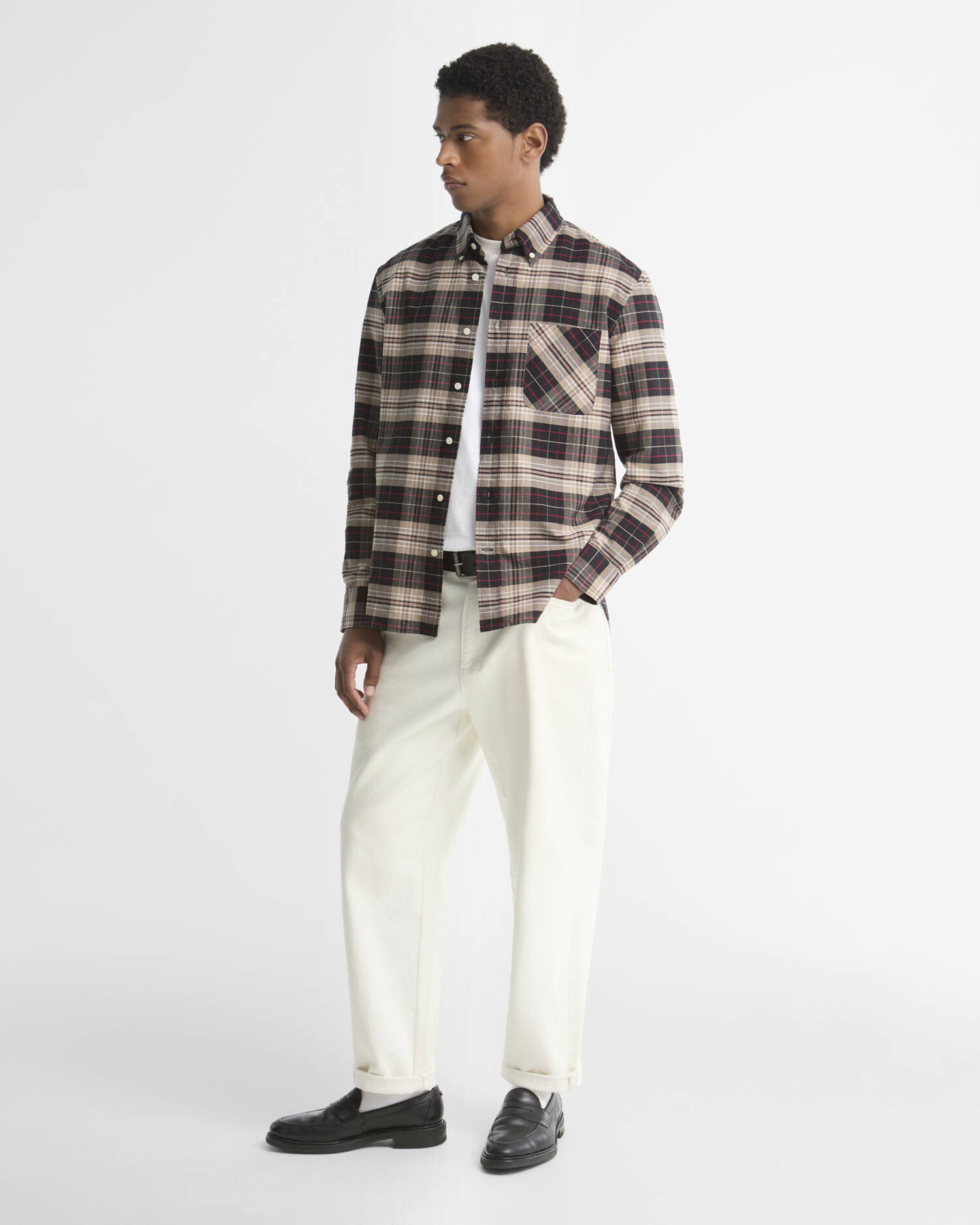 Barbour Hemd Annan Authentic Fit Stone image number 1