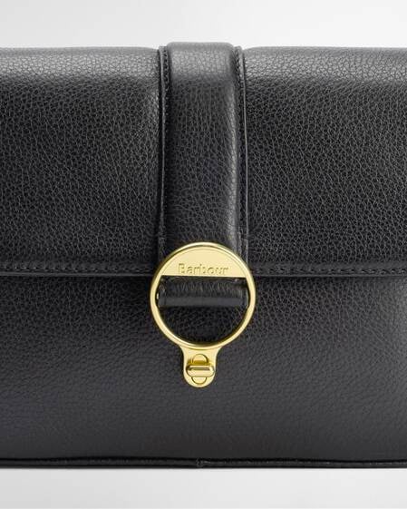 Borsa a tracolla in pelle Rosa Black