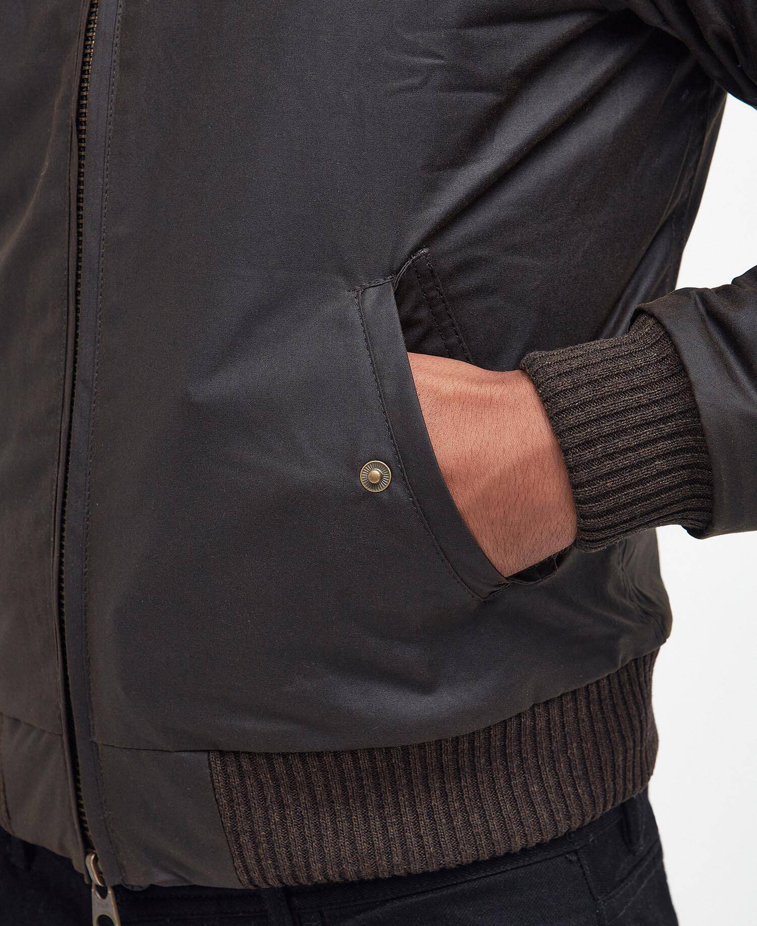 Merchant Waxed Jacket Olive image number 4